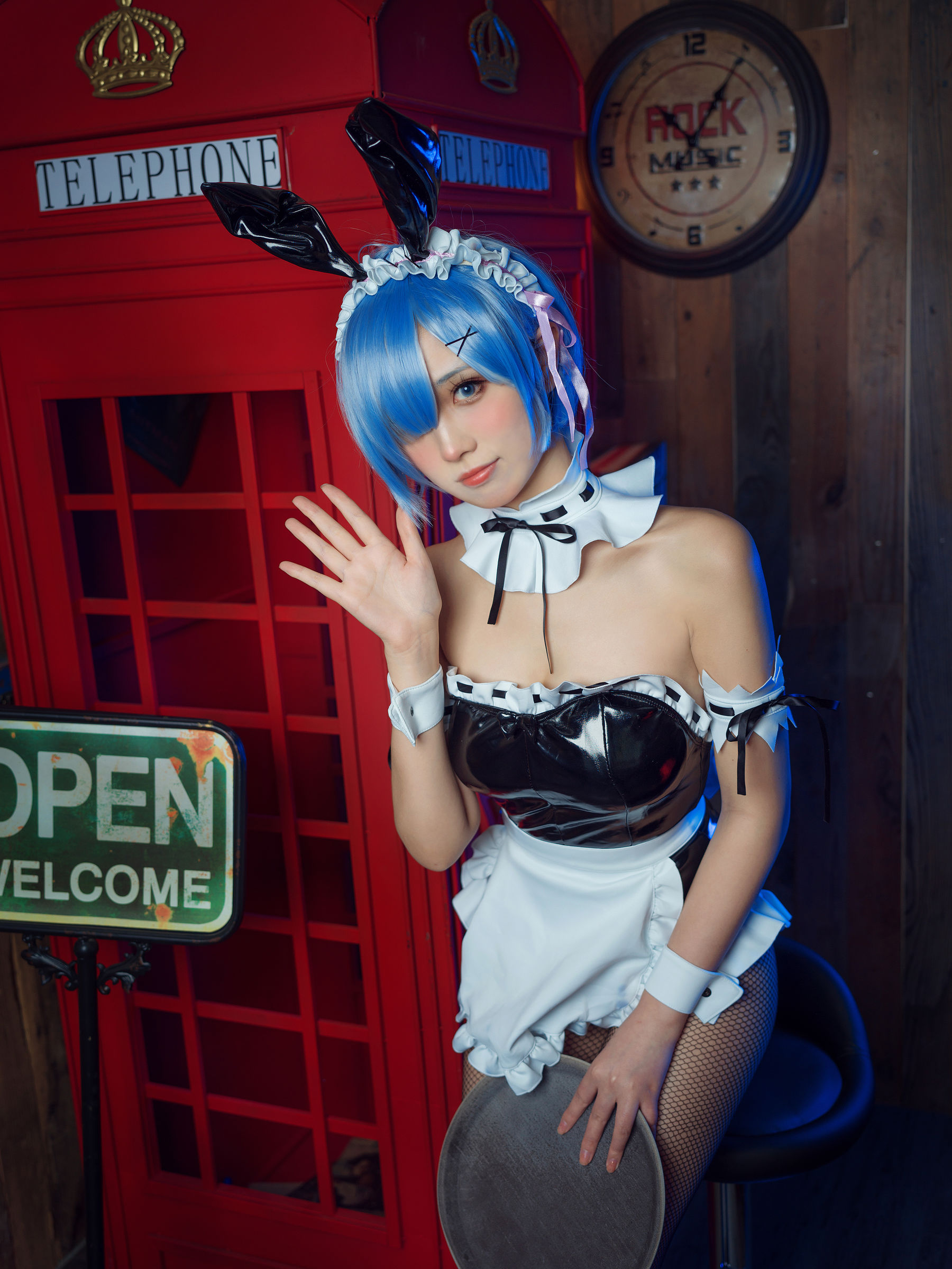 次元少女念雪ww – 蕾姆兔女郎 Cosplay-第1张