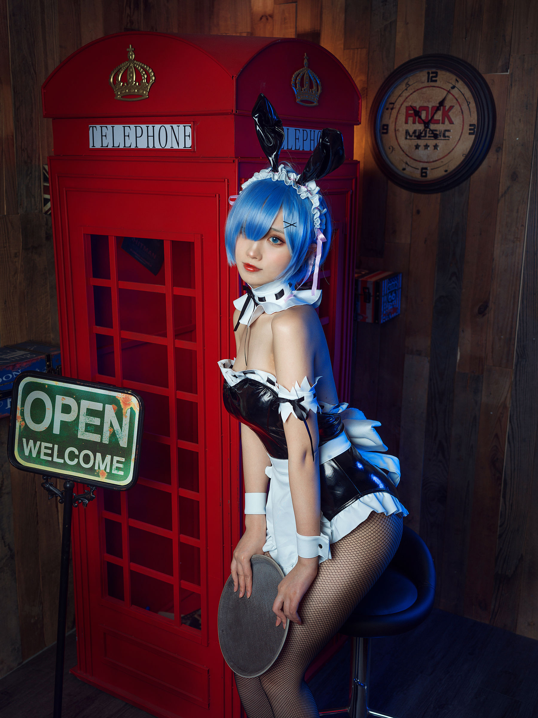 次元少女念雪ww – 蕾姆兔女郎 Cosplay-第38张