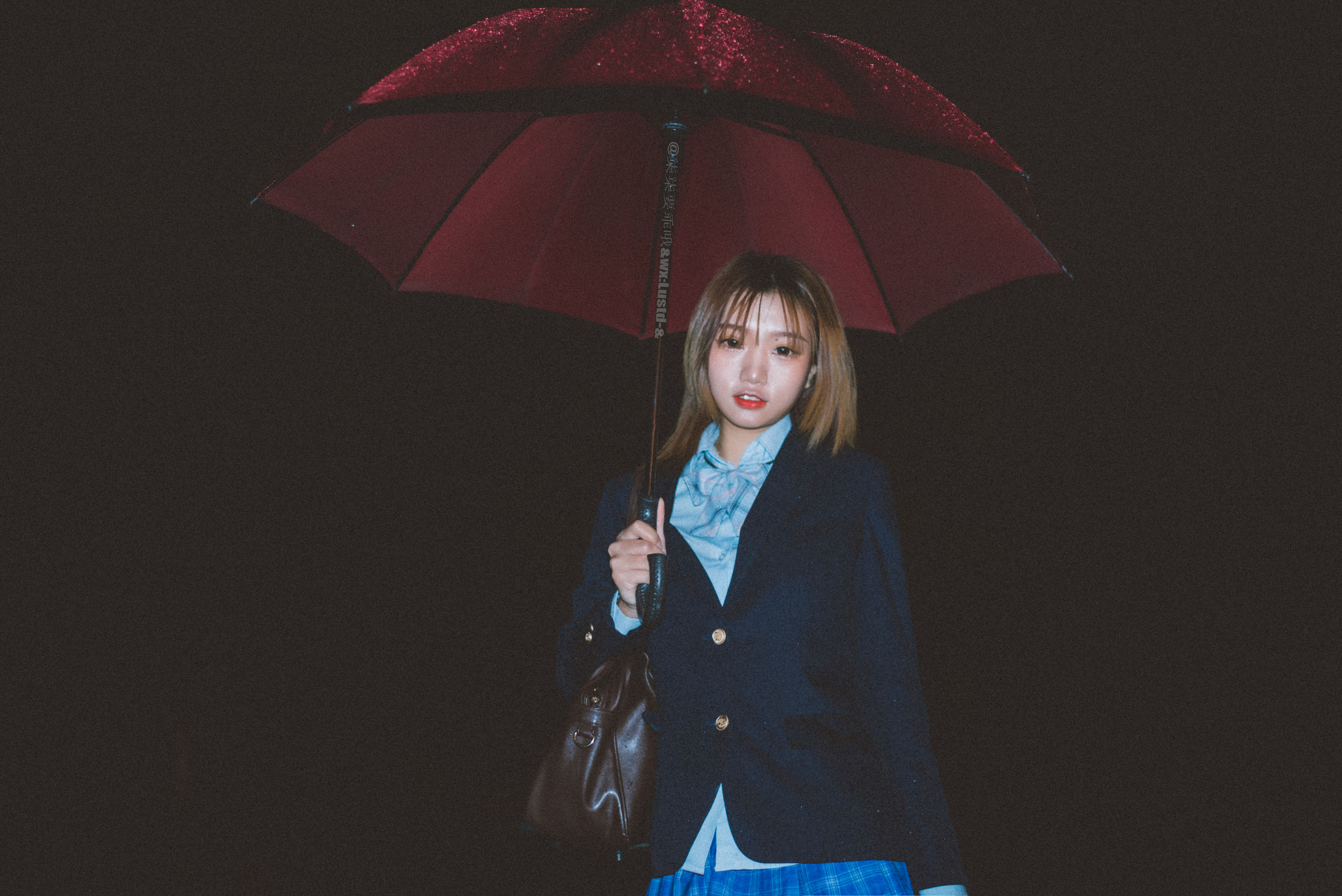 动漫博主柒柒要乖哦 – 深夜公园JK Cosplay-第13张