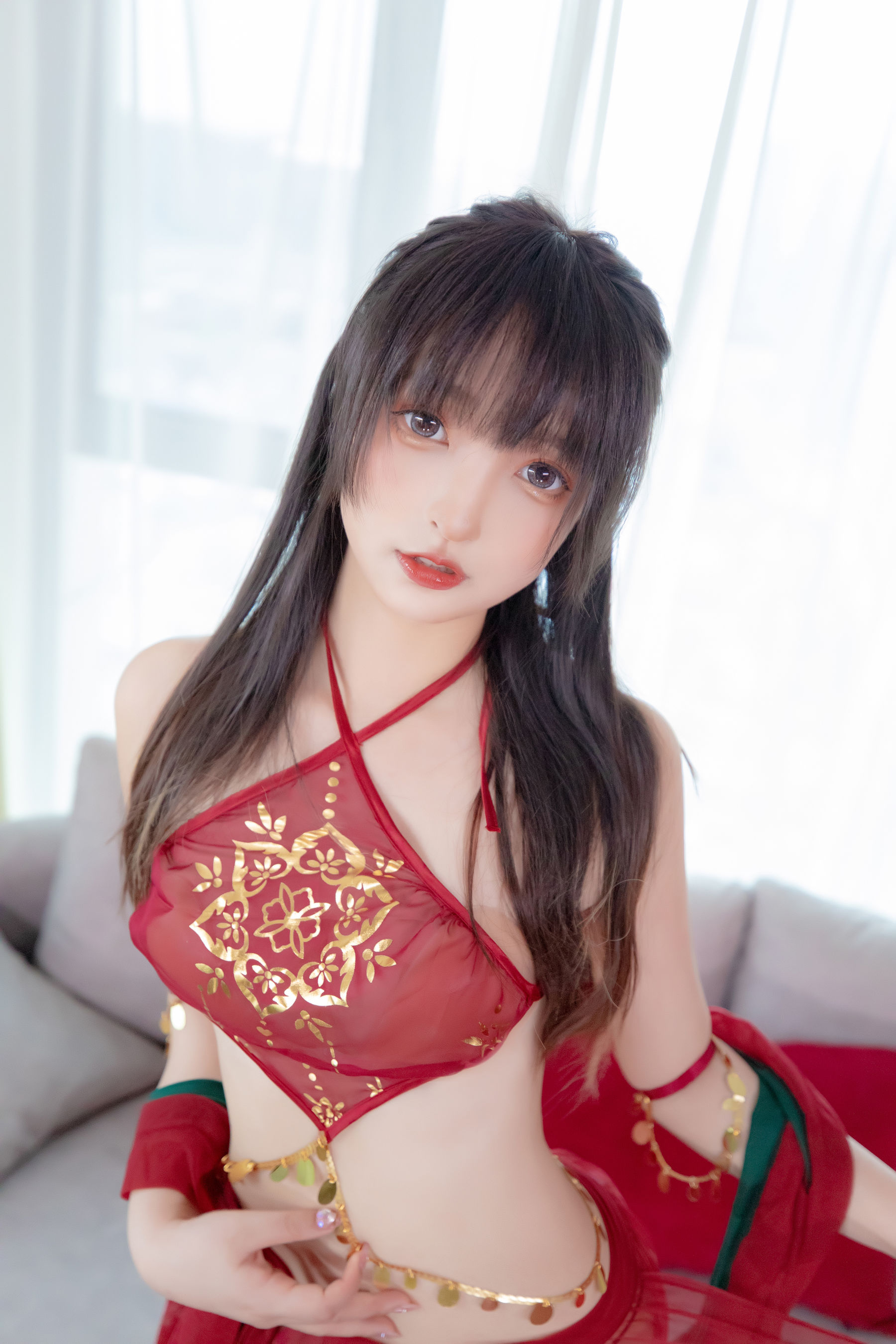 萝莉神楽板真冬 – 恋恋红尘 Cosplay-第3张