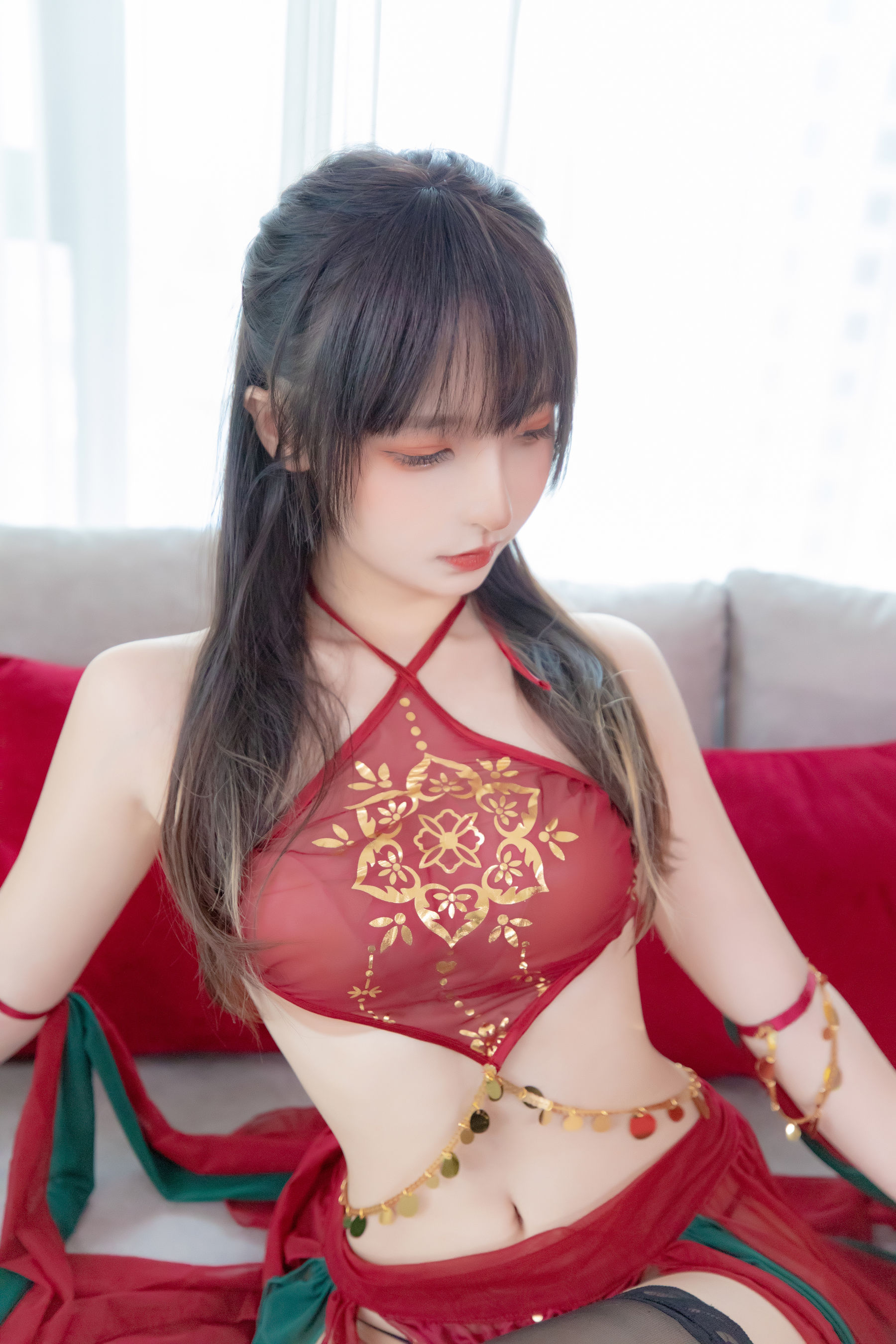 萝莉神楽板真冬 – 恋恋红尘 Cosplay-第4张