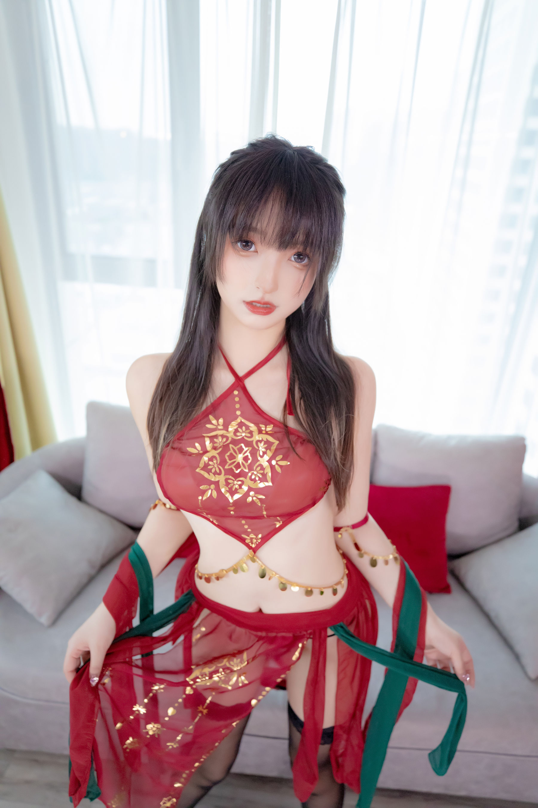 萝莉神楽板真冬 – 恋恋红尘 Cosplay-第6张