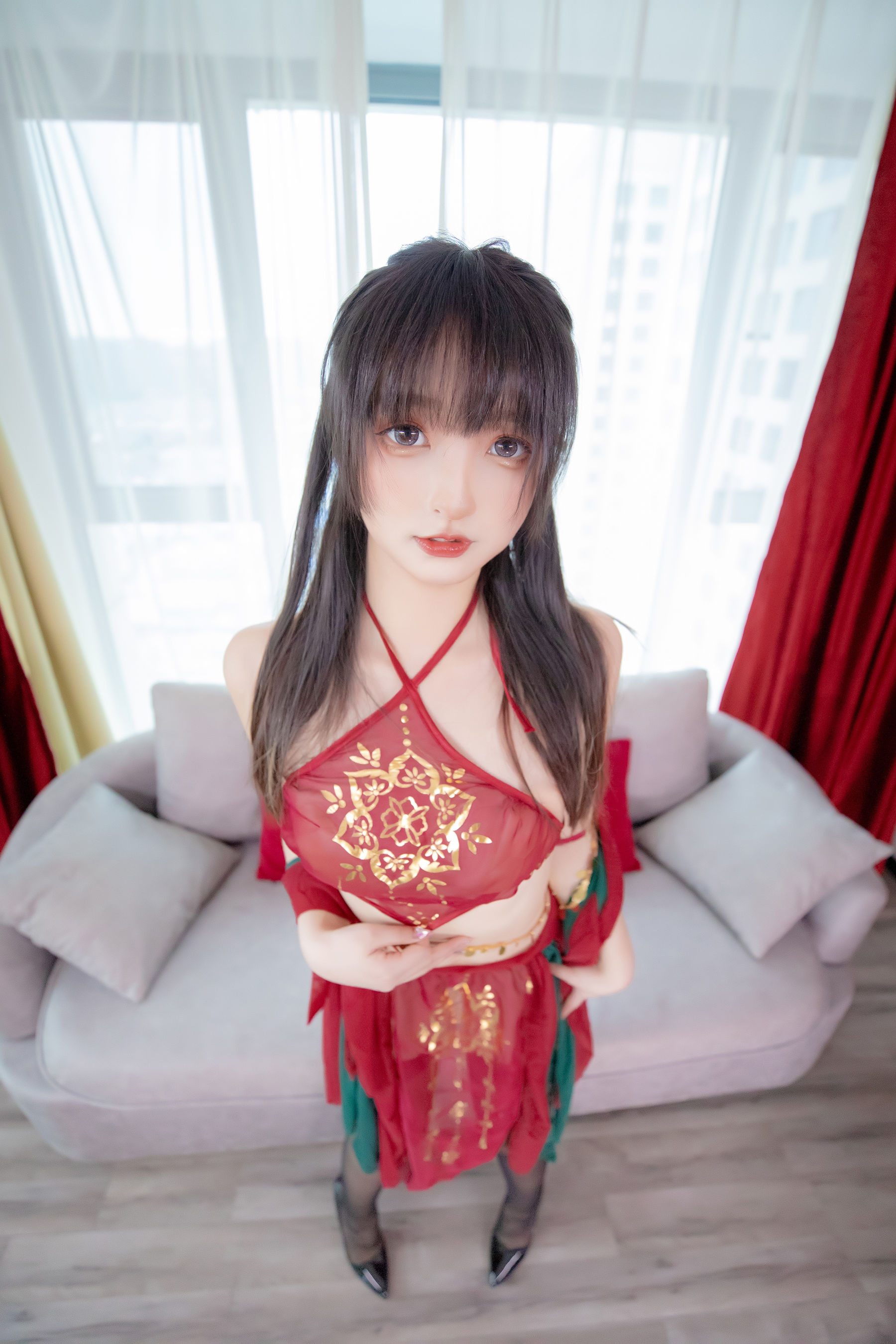 萝莉神楽板真冬 – 恋恋红尘 Cosplay-第2张