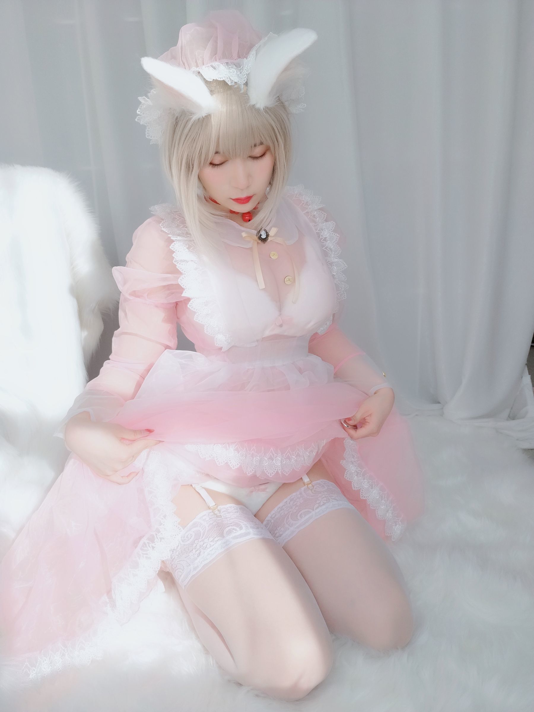 Coser小姐姐白银 女仆小兔子 Cosplay-第4张