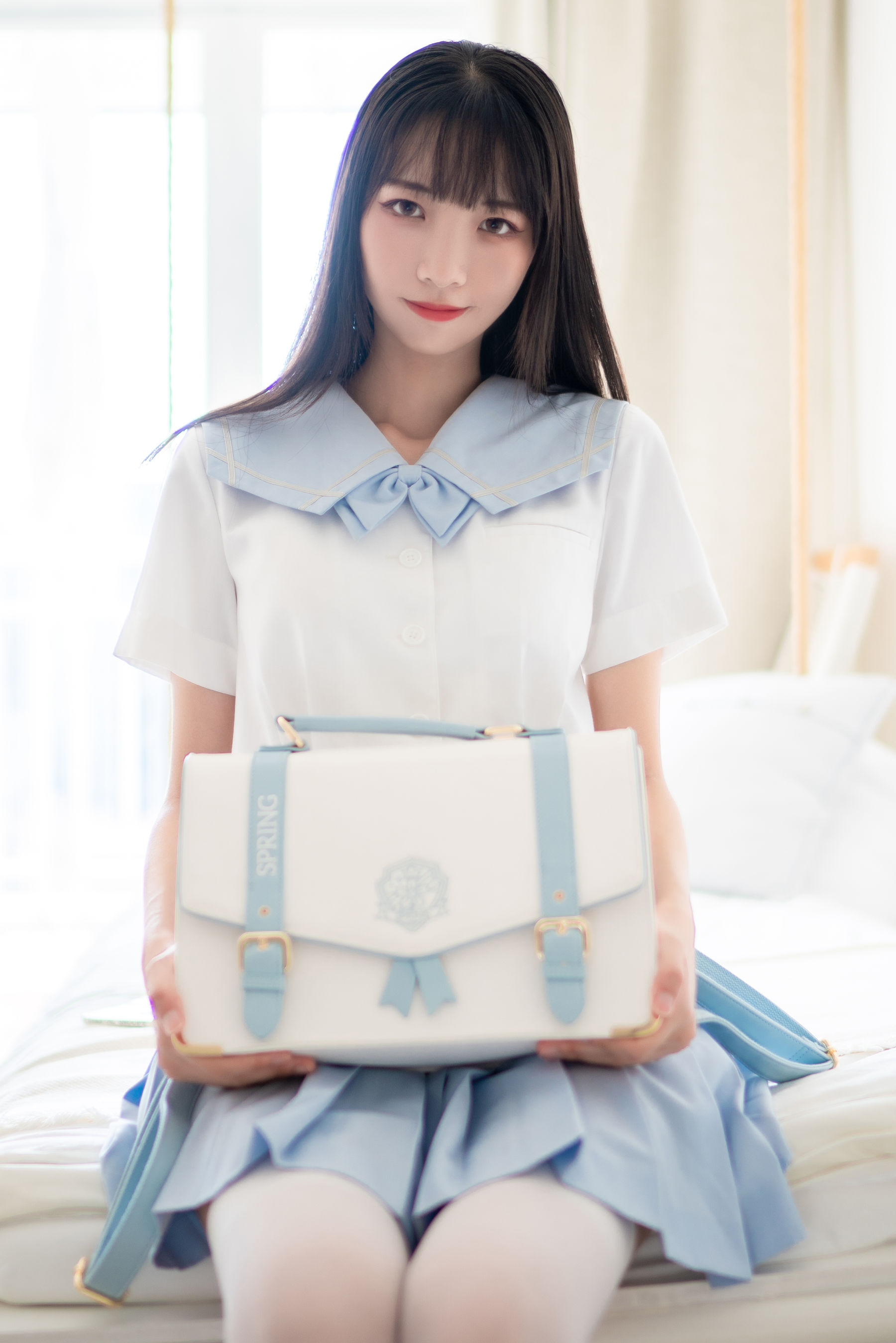 清纯妹子西瓜 – JK学生服 Cosplay-第4张