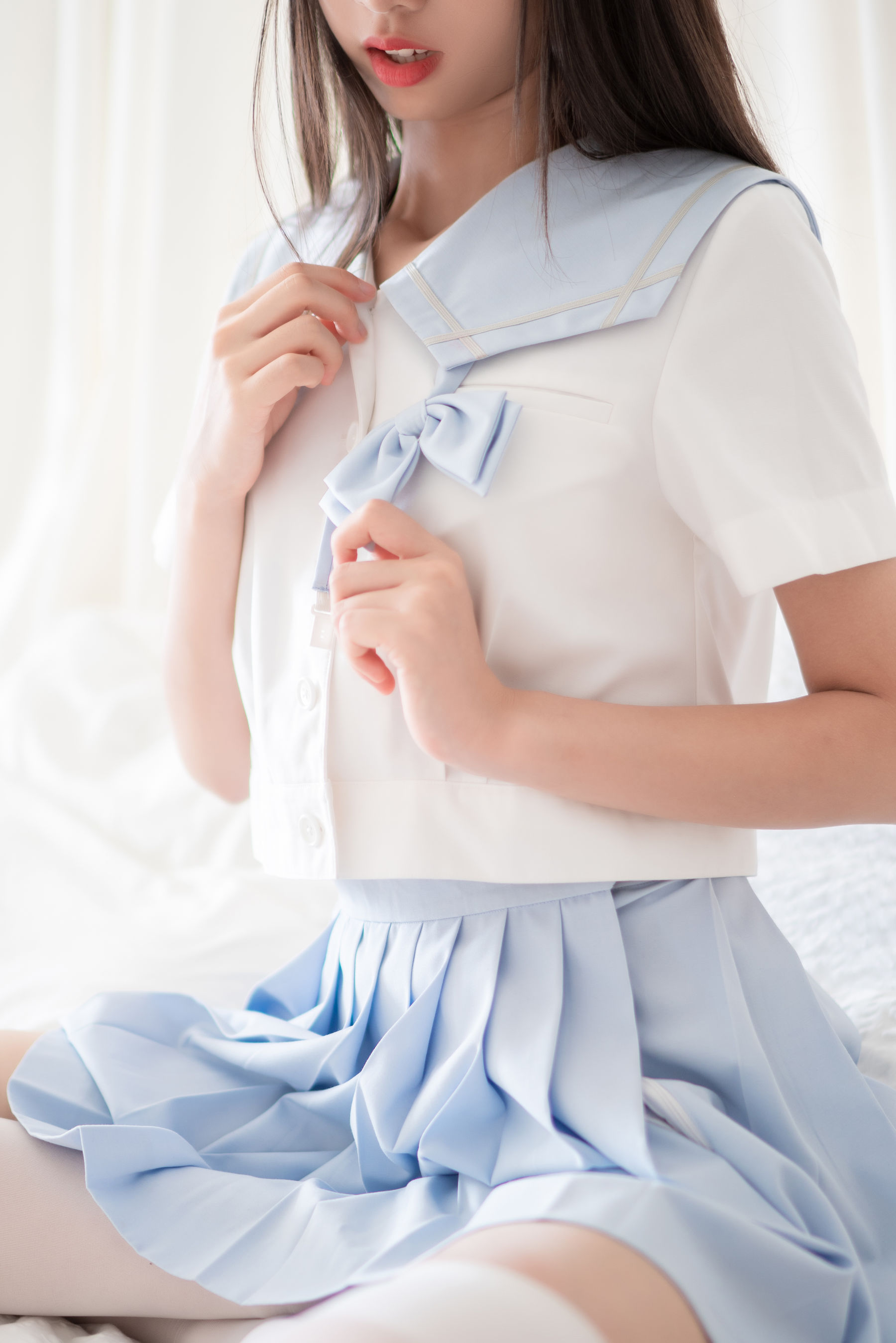 清纯妹子西瓜 – JK学生服 Cosplay-第7张