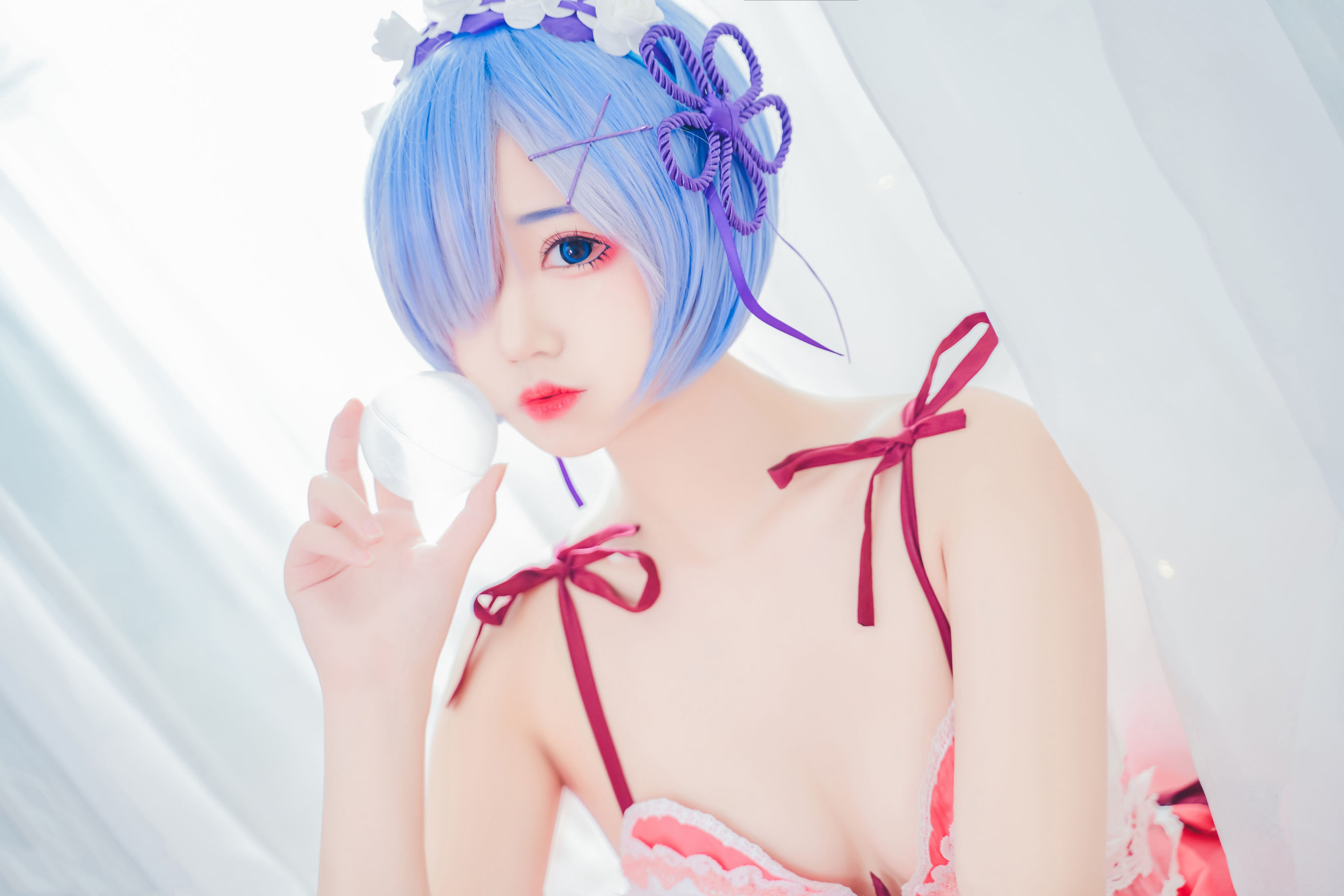 猫君君MaoJun – 粉嫩嫩的雷姆 Cosplay-第8张