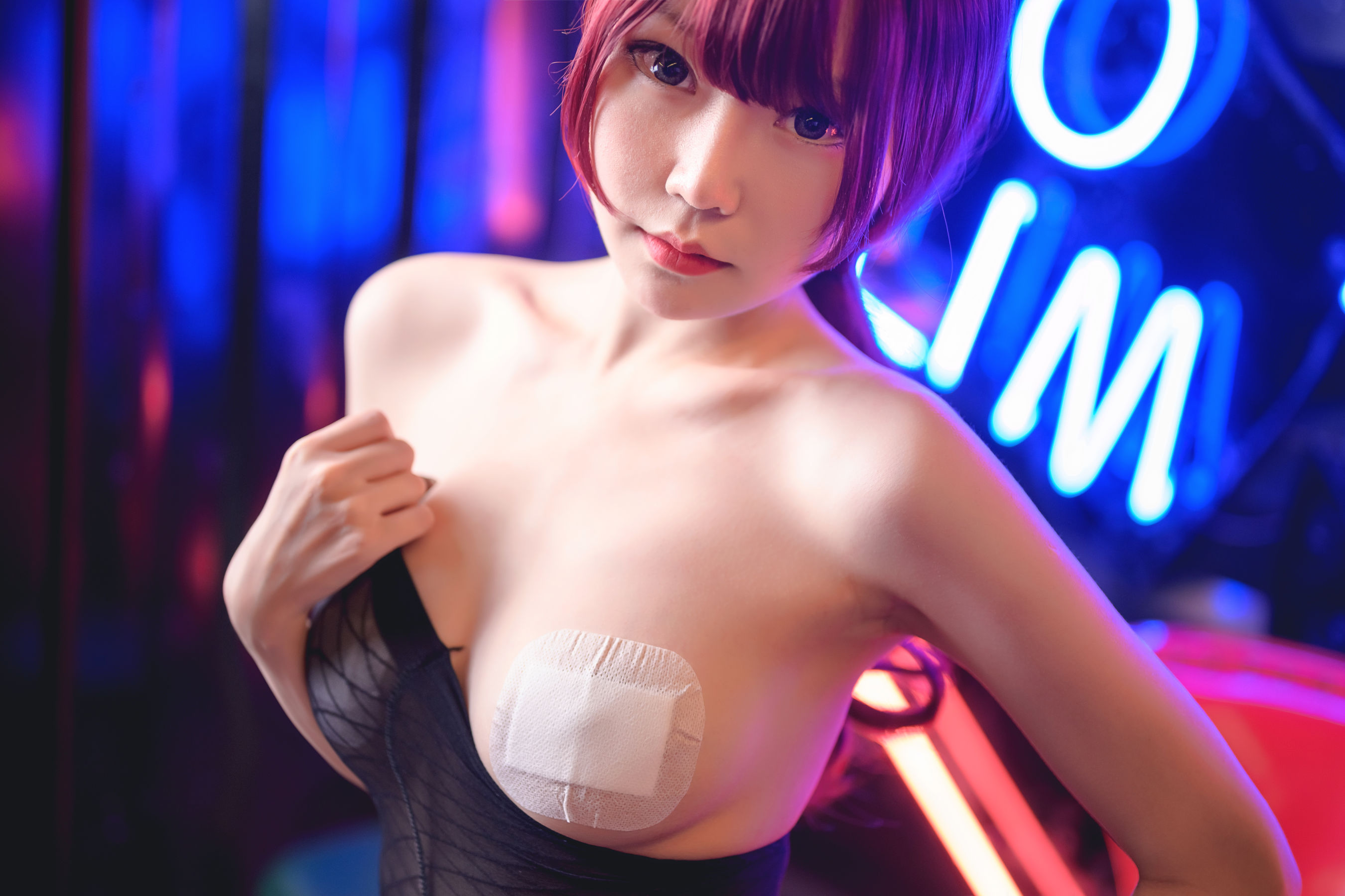 香草喵露露 – 连体黑丝 Cosplay-第2张