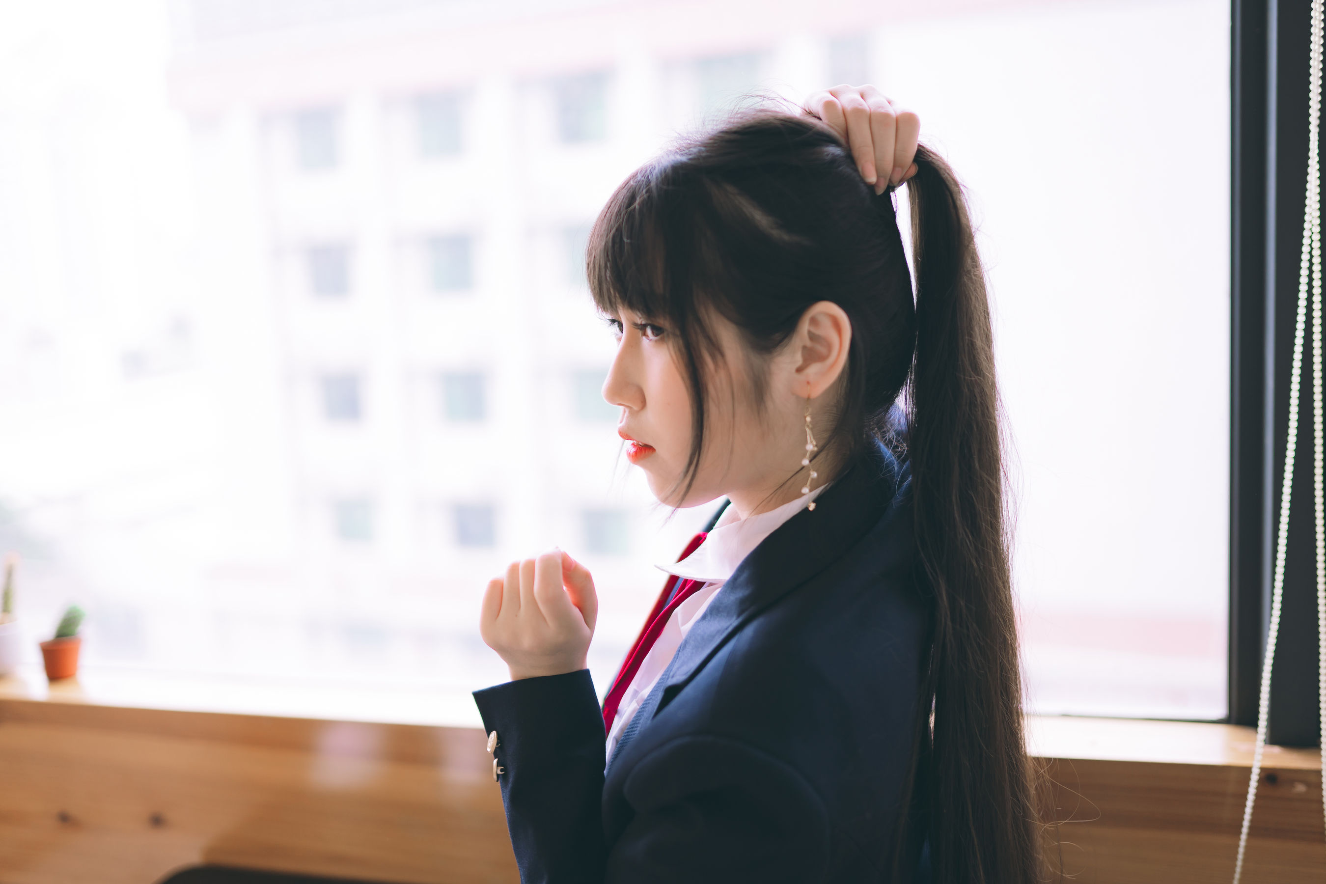 微博人气Coser不呆猫 – 校服JK Cosplay-第5张