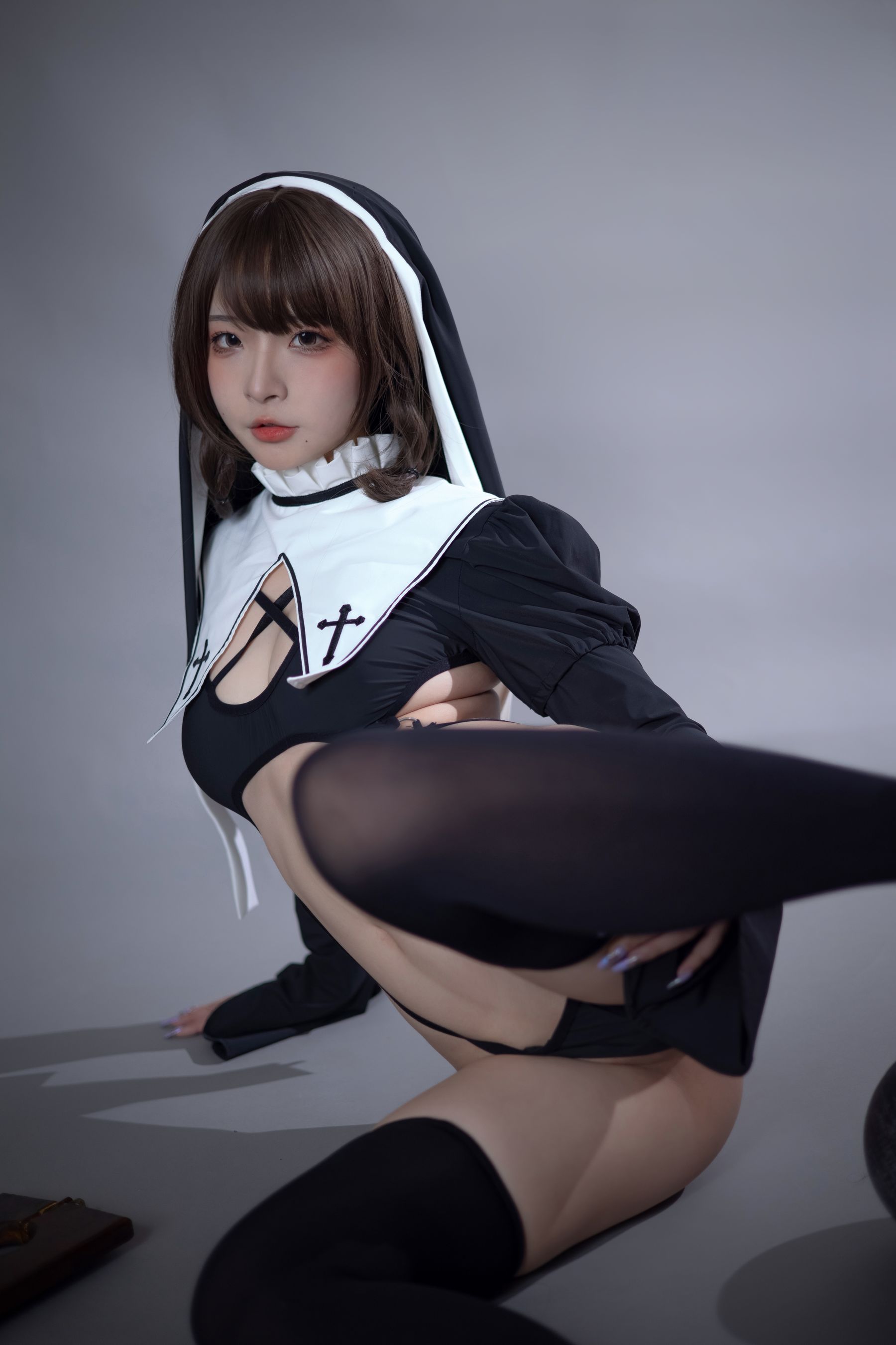 yuuhui玉汇 – 罪罚修女 Cosplay-第21张