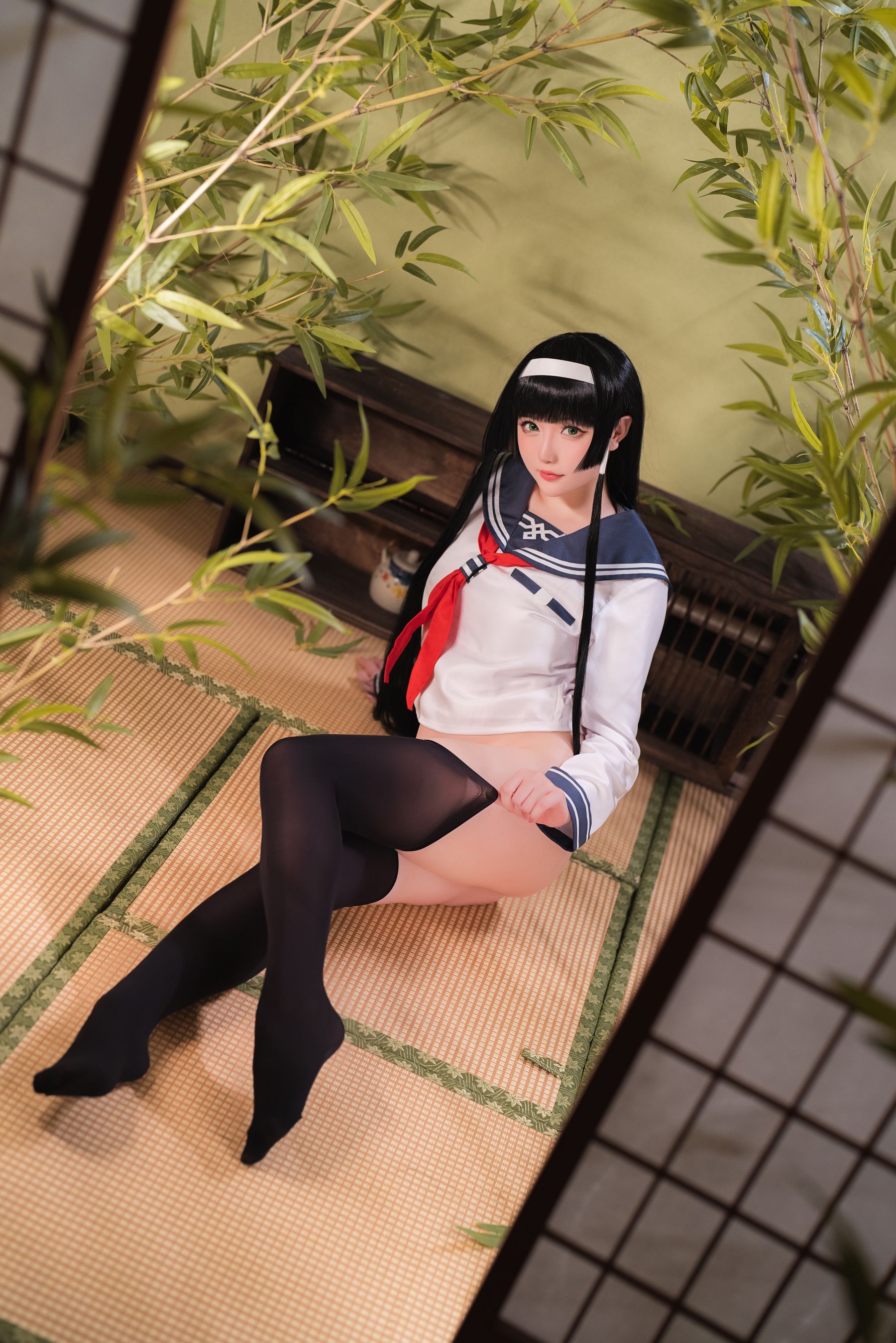 Coser小姐姐星之迟迟 – 莲花JK Cosplay-第5张