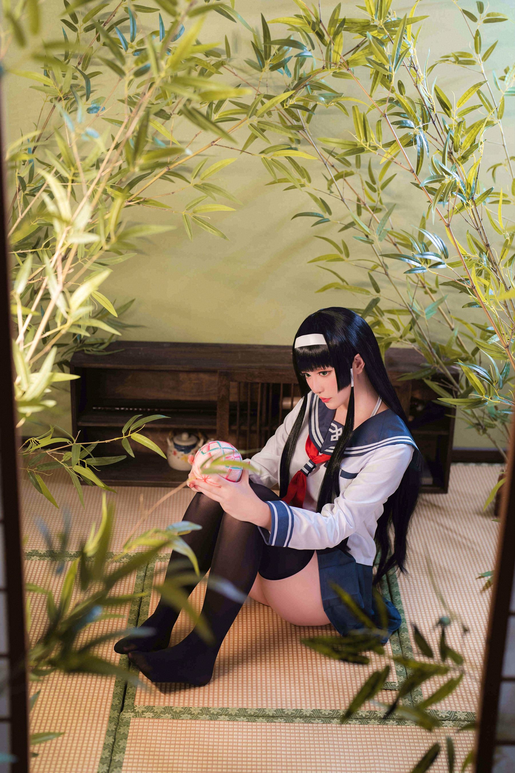 Coser小姐姐星之迟迟 – 莲花JK Cosplay-第32张