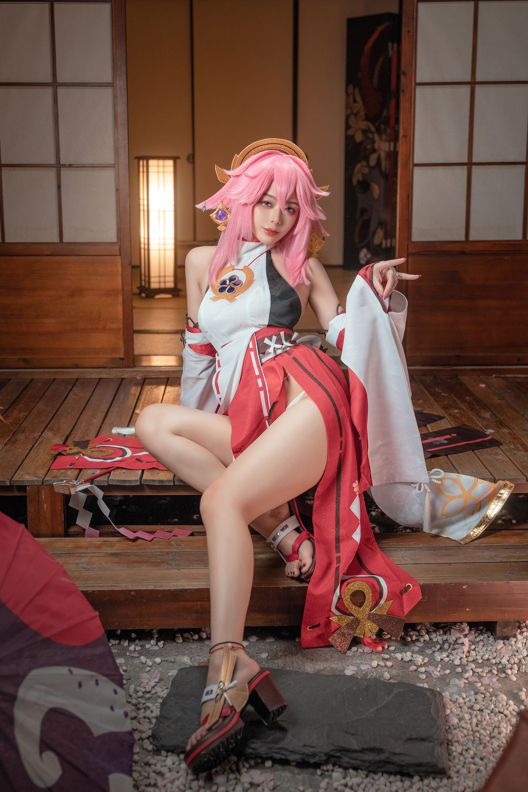 推特阿九 – 八重神子 Cosplay-第3张