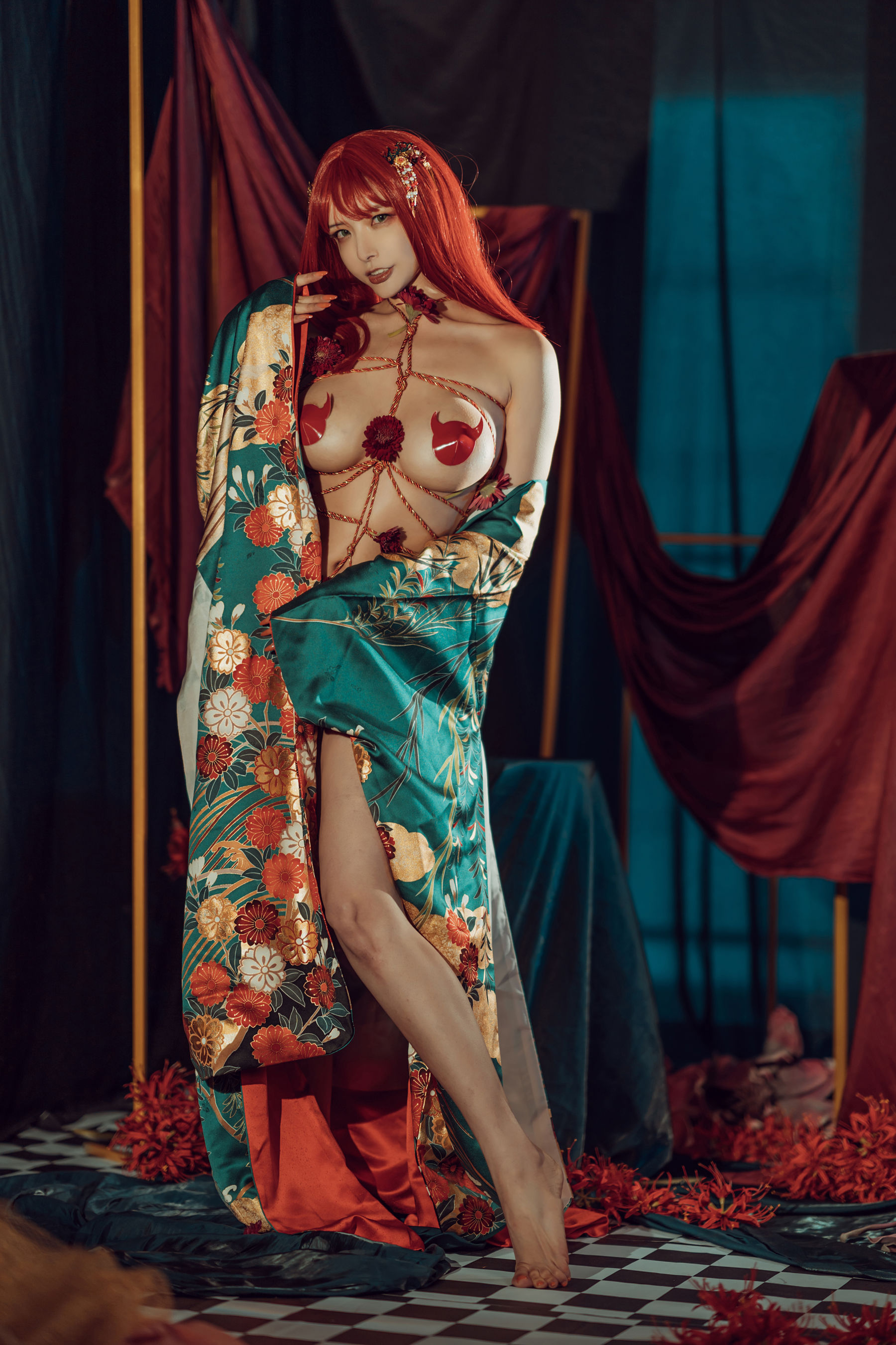 秋和柯基(夏小秋秋秋) – 和服 Cosplay-第31张