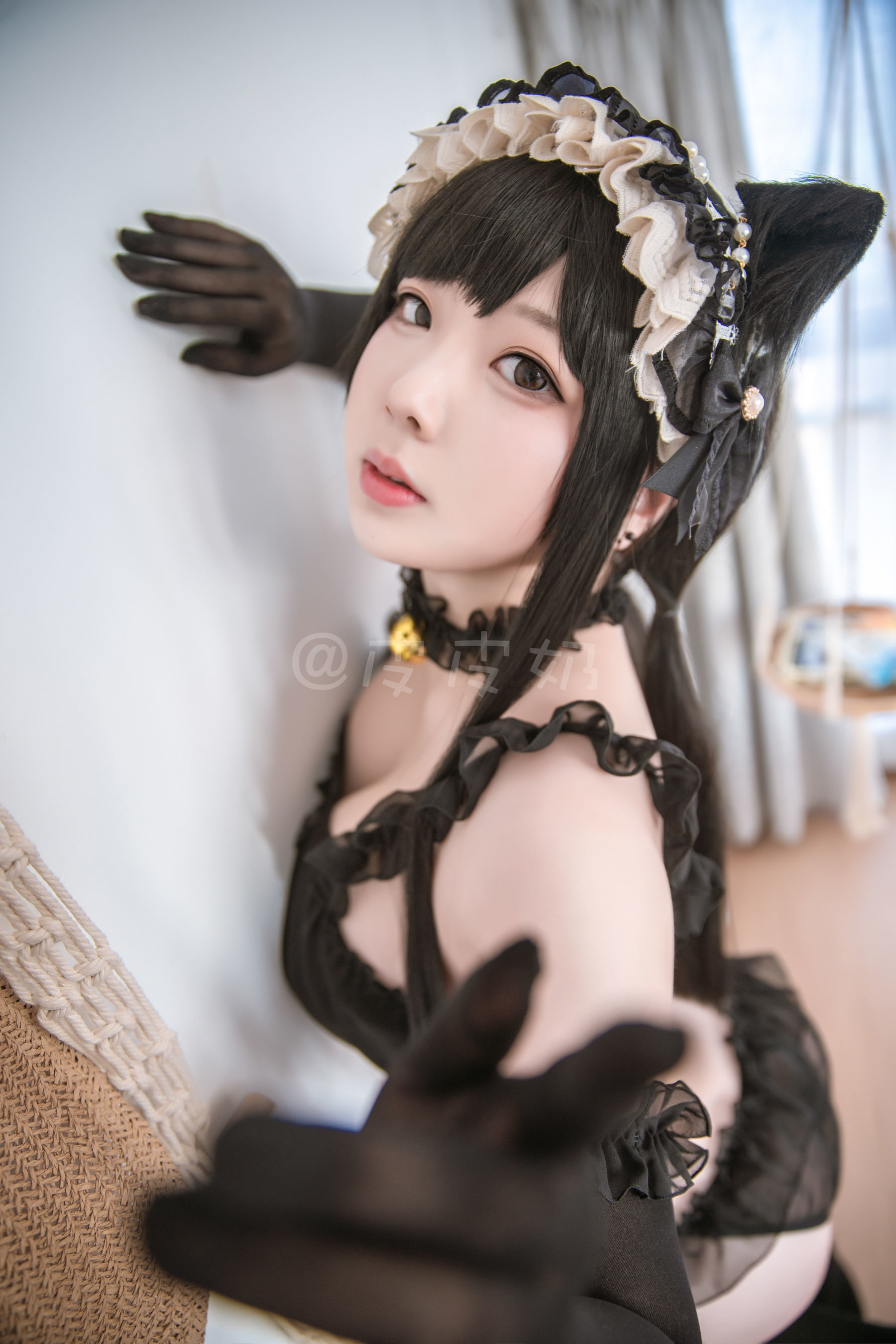 皮皮奶可可爱了啦 黑丝猫咪 Cosplay-第39张