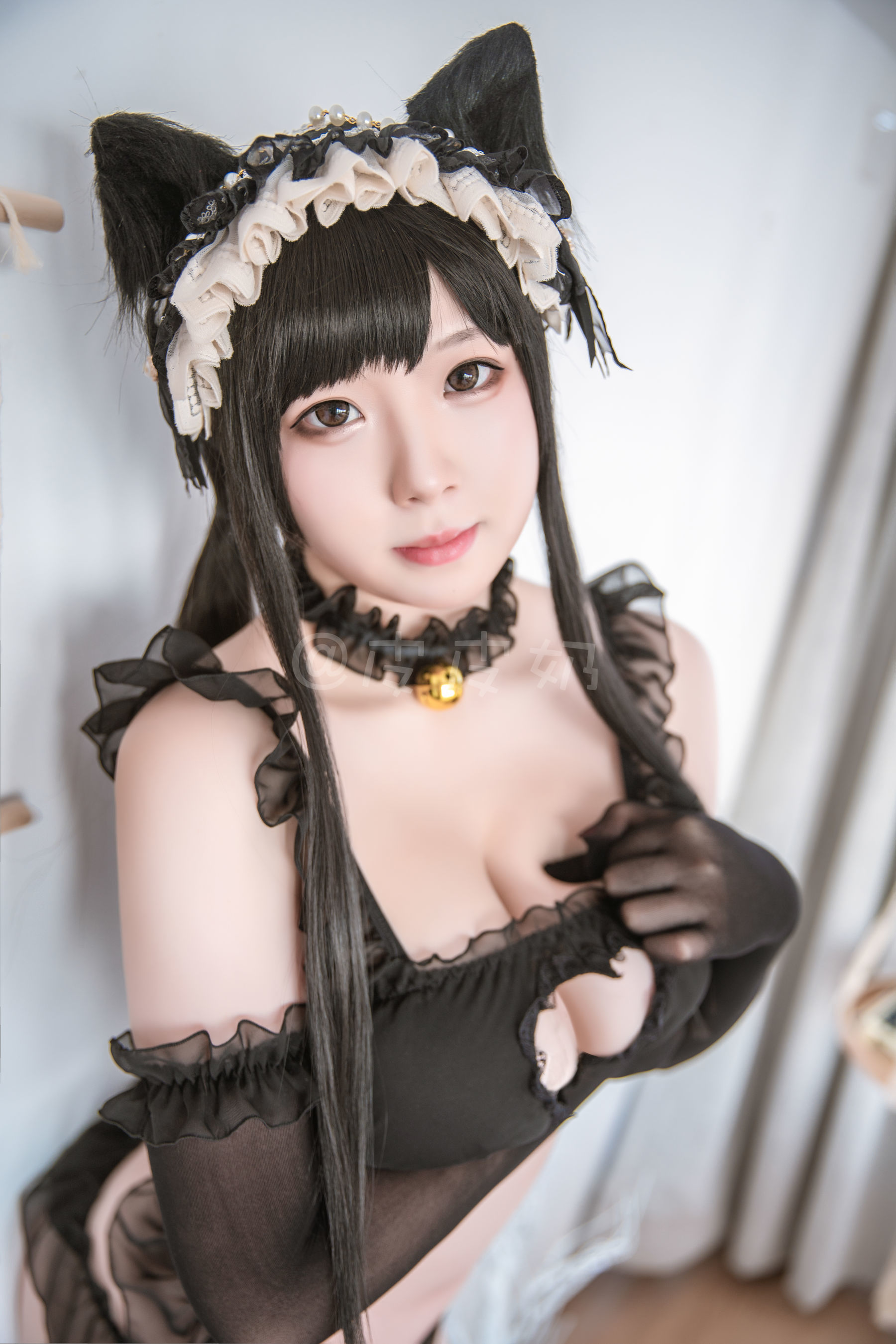 皮皮奶可可爱了啦 黑丝猫咪 Cosplay-第35张