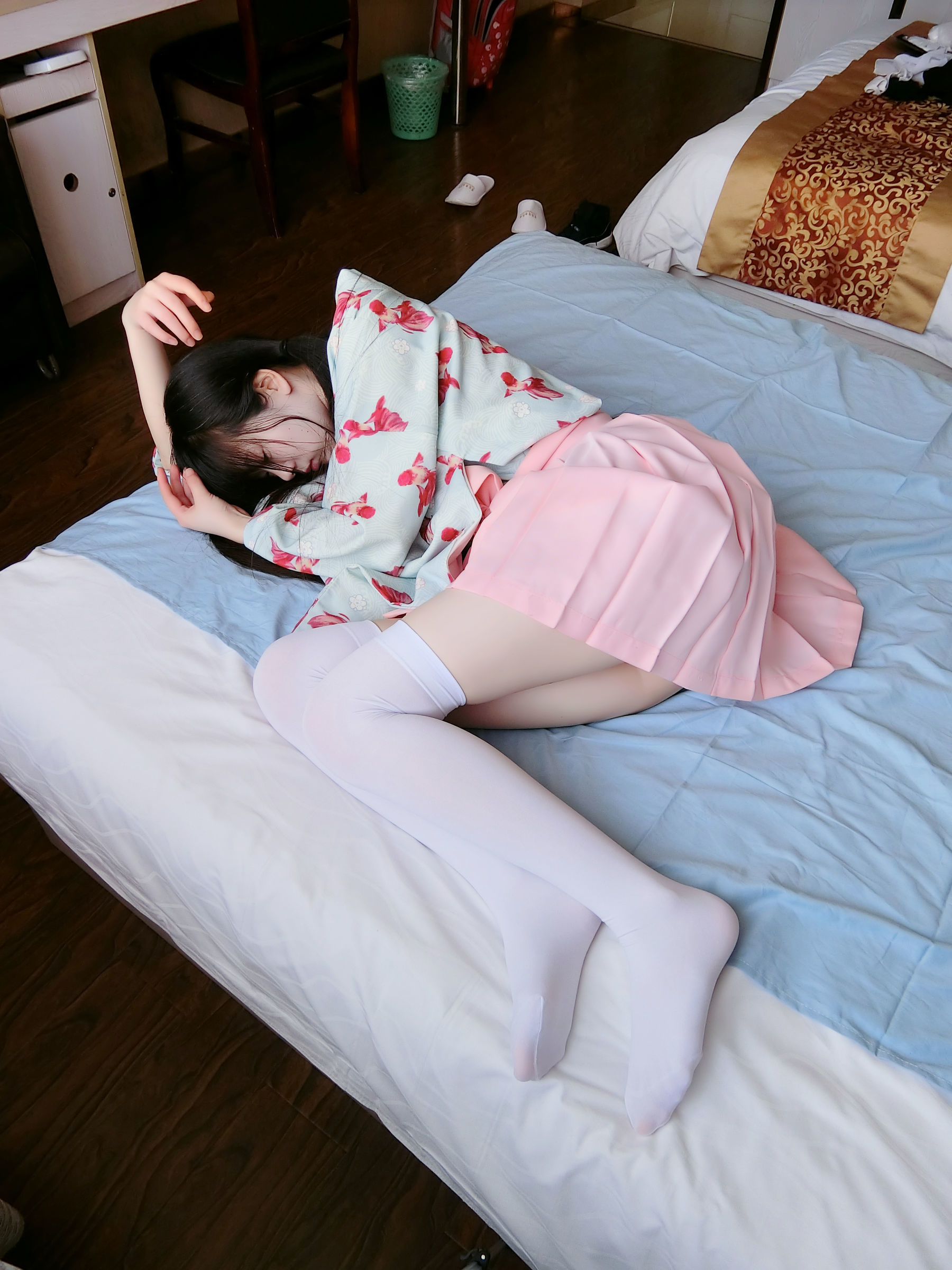 微博萌妹子西尔酱 – 金鱼和服 Cosplay-第3张