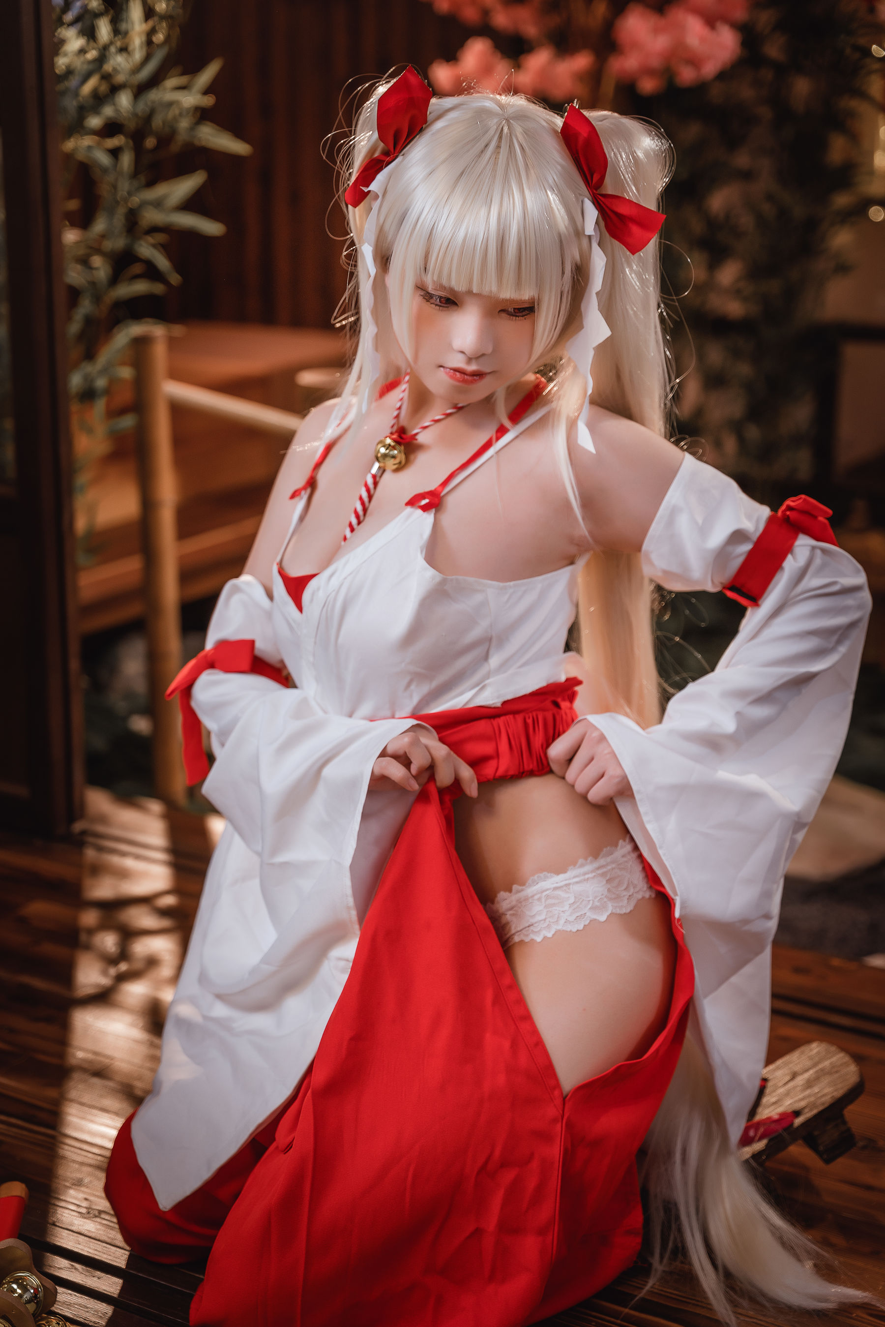 萌系小姐姐蜜汁猫裘 – 可畏巫女 Cosplay-第44张
