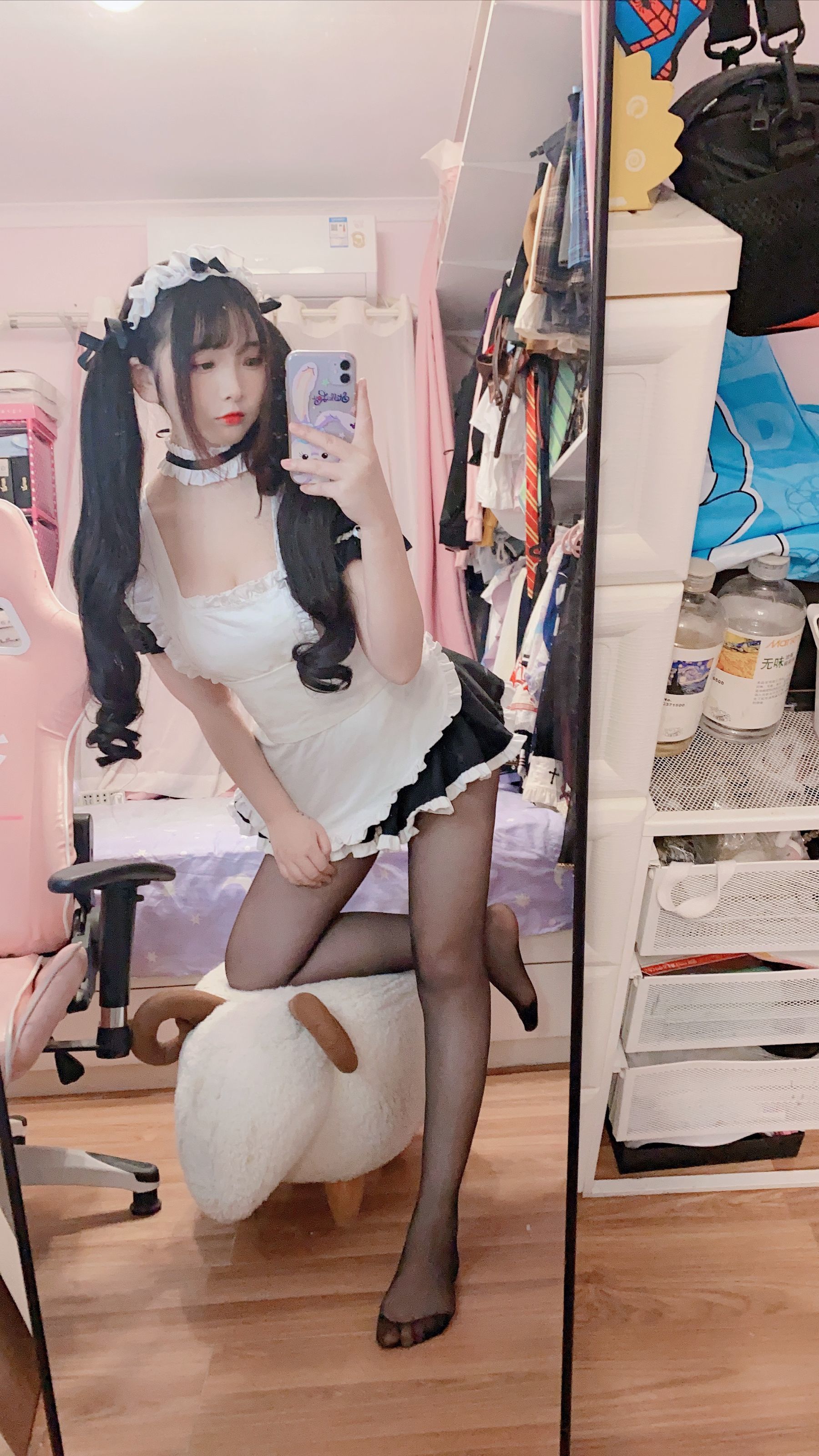 二次元美女古川kagura – 黑丝女仆 Cosplay-第20张