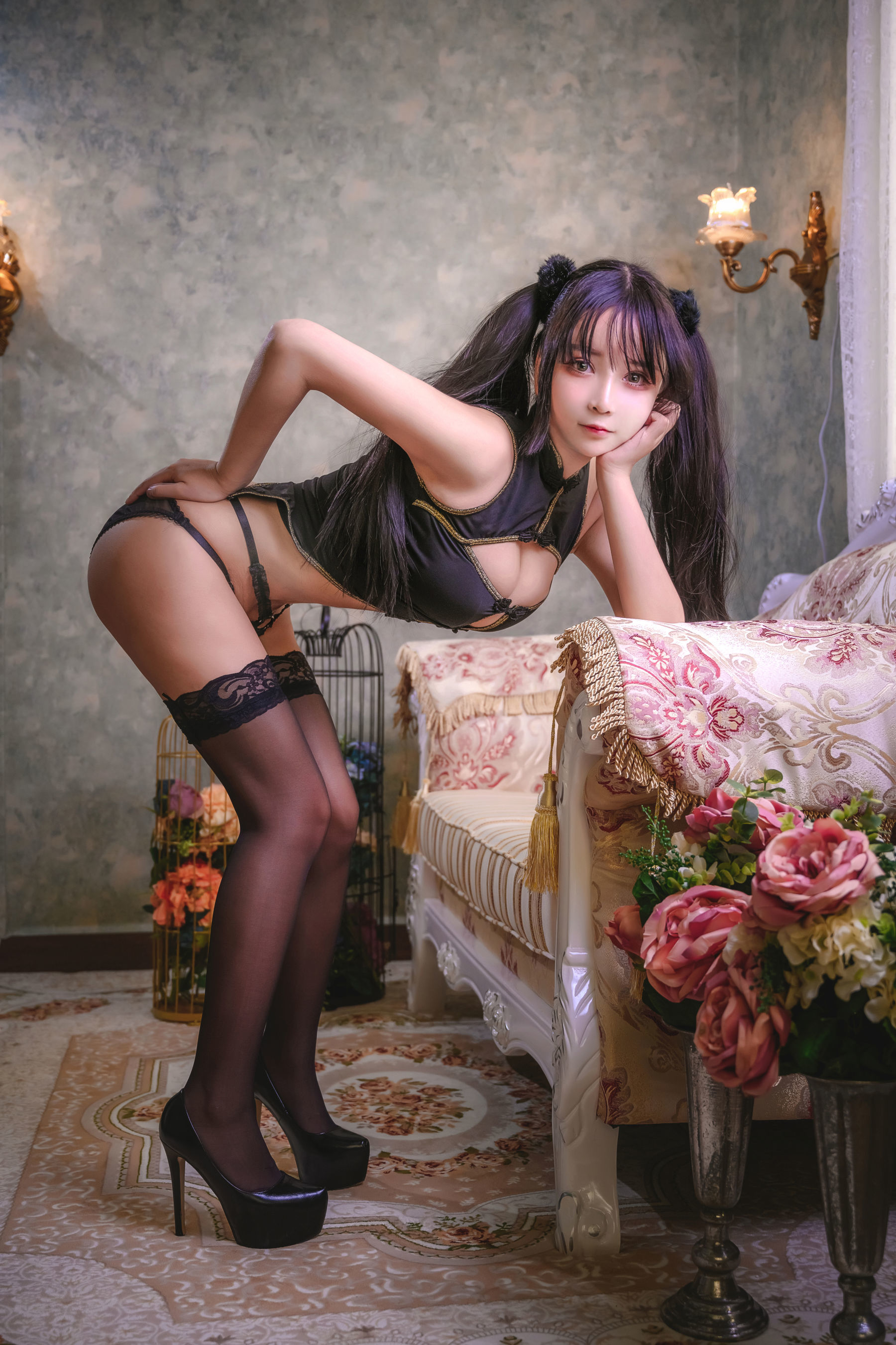 二次元妹子抱走莫子aa 双马尾 性感与清纯 Cosplay-第3张