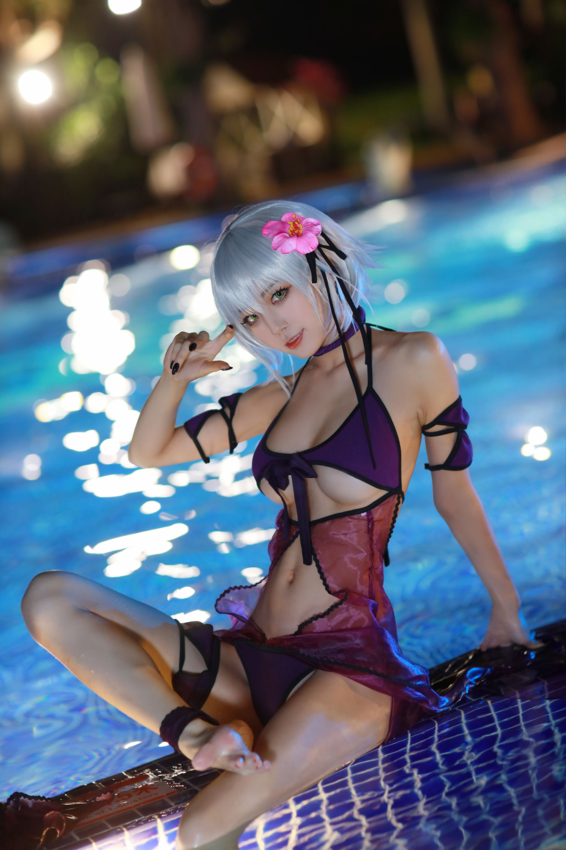动漫博主水淼aqua – 贞德泳装 Cosplay-第2张