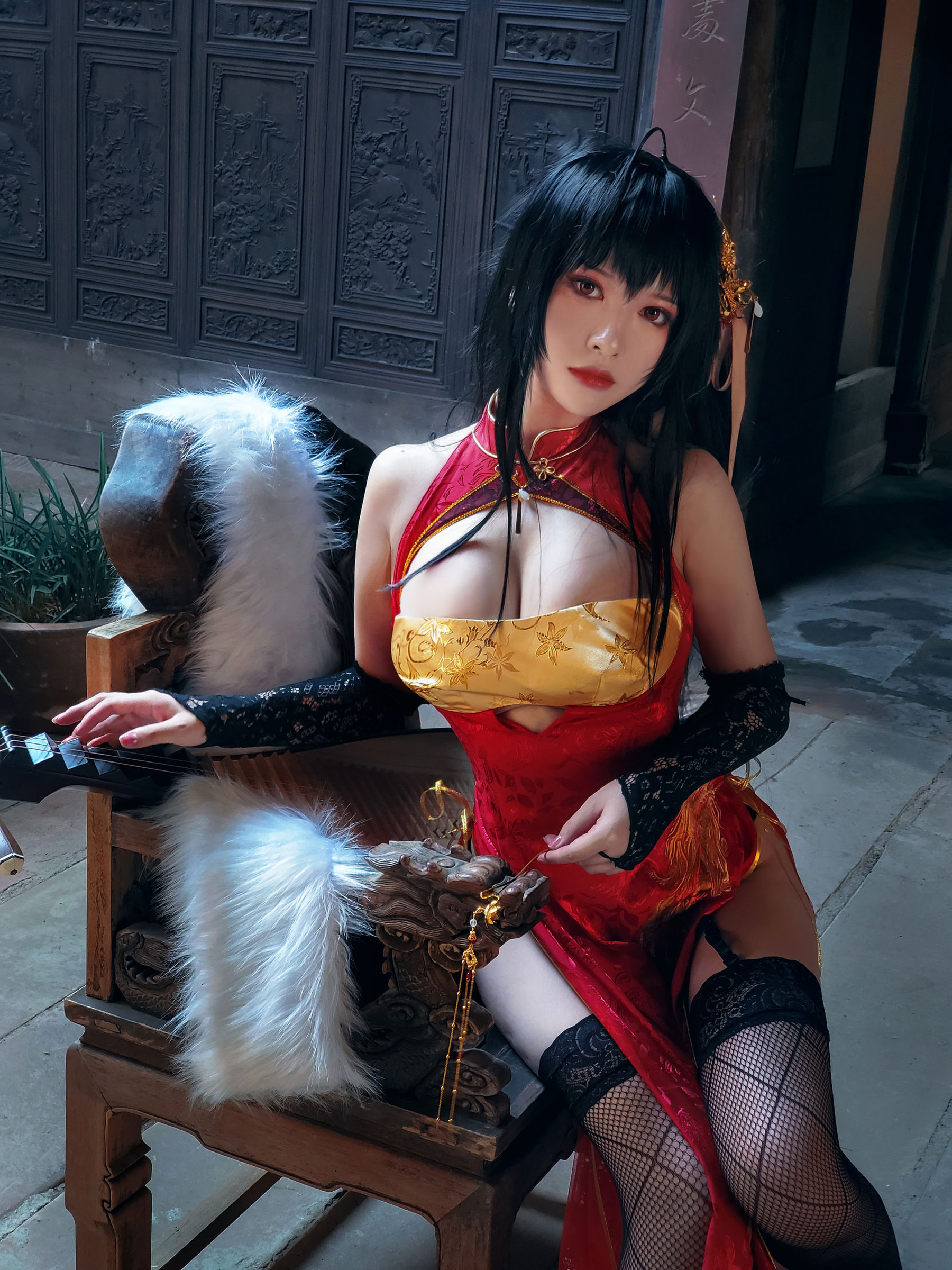 半半子 – 大凤旗袍 Cosplay-第20张