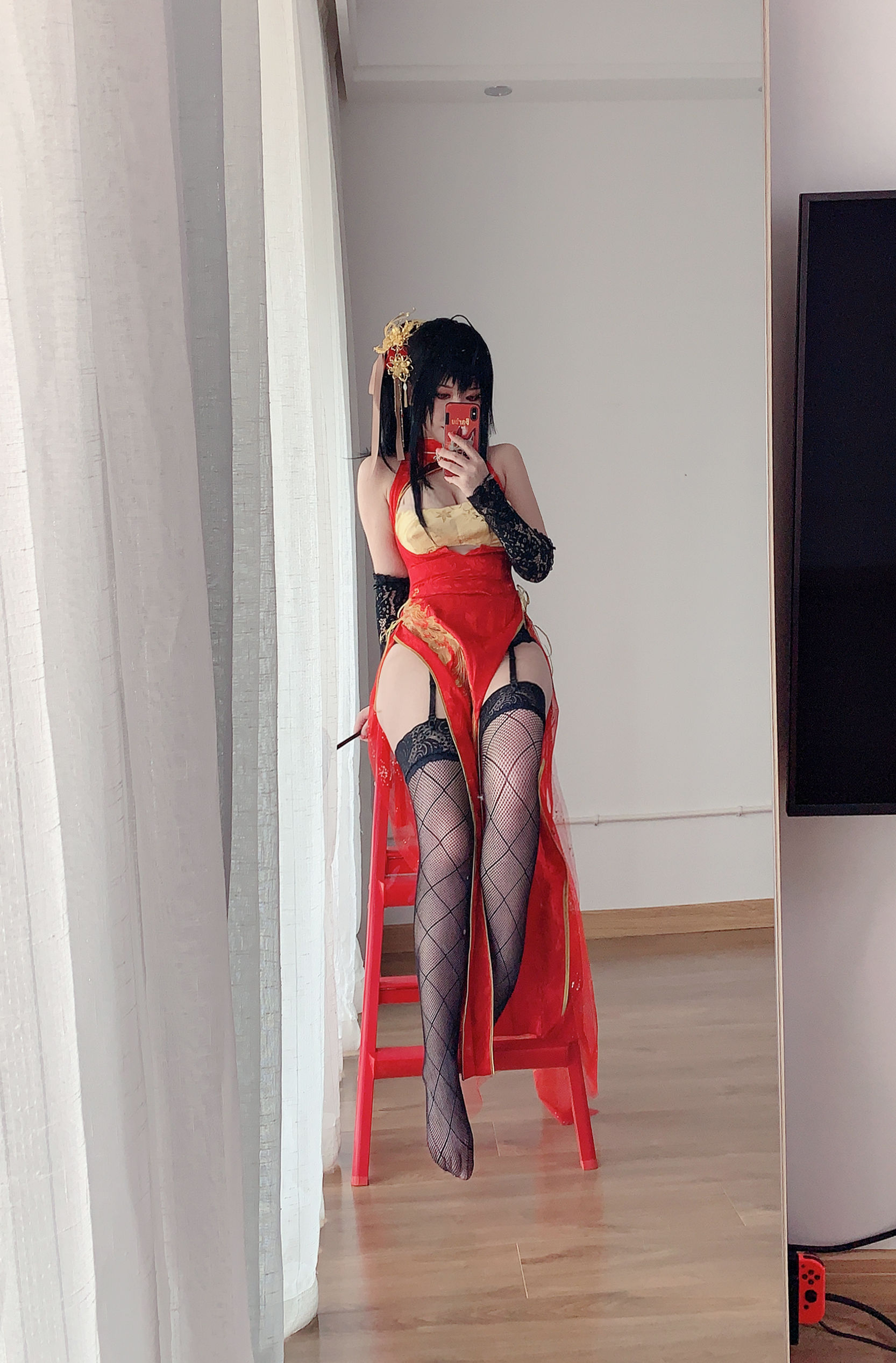 半半子 – 大凤旗袍 Cosplay-第10张