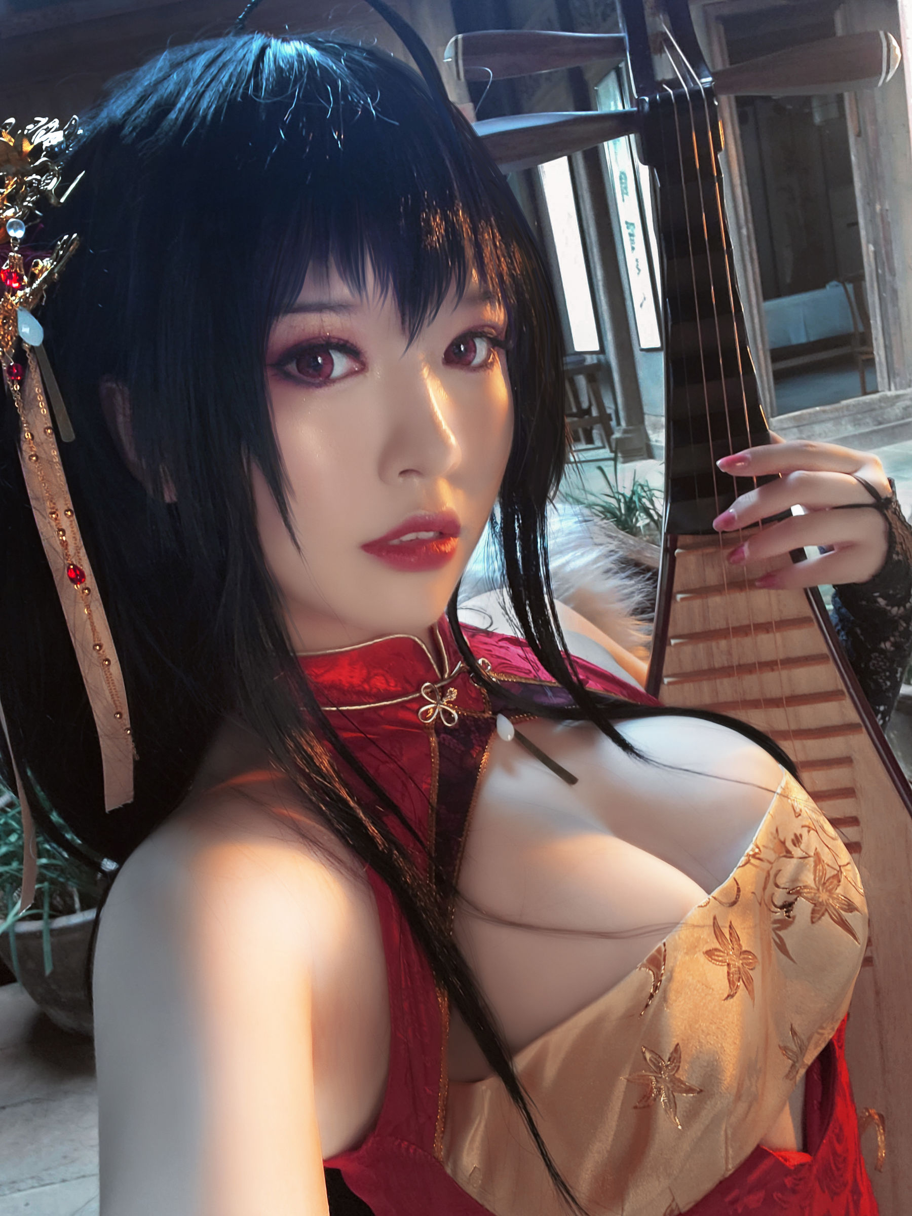半半子 – 大凤旗袍 Cosplay-第15张