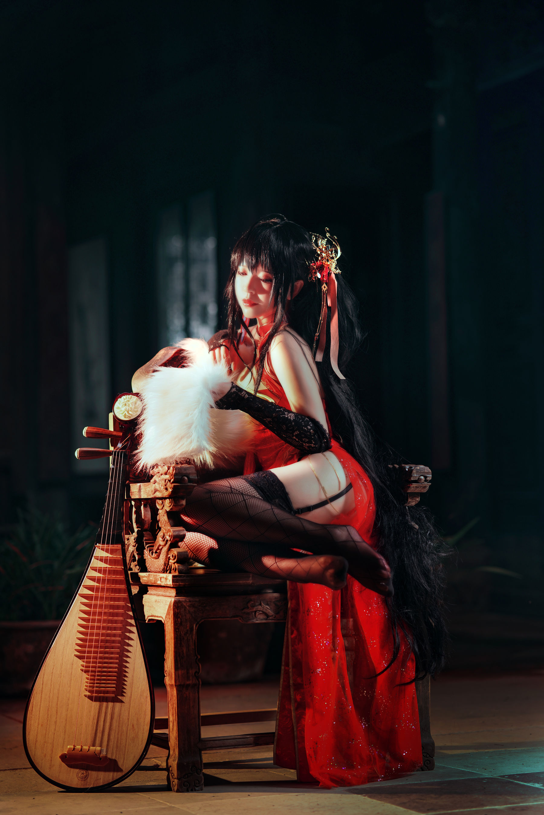 半半子 – 大凤旗袍 Cosplay-第22张