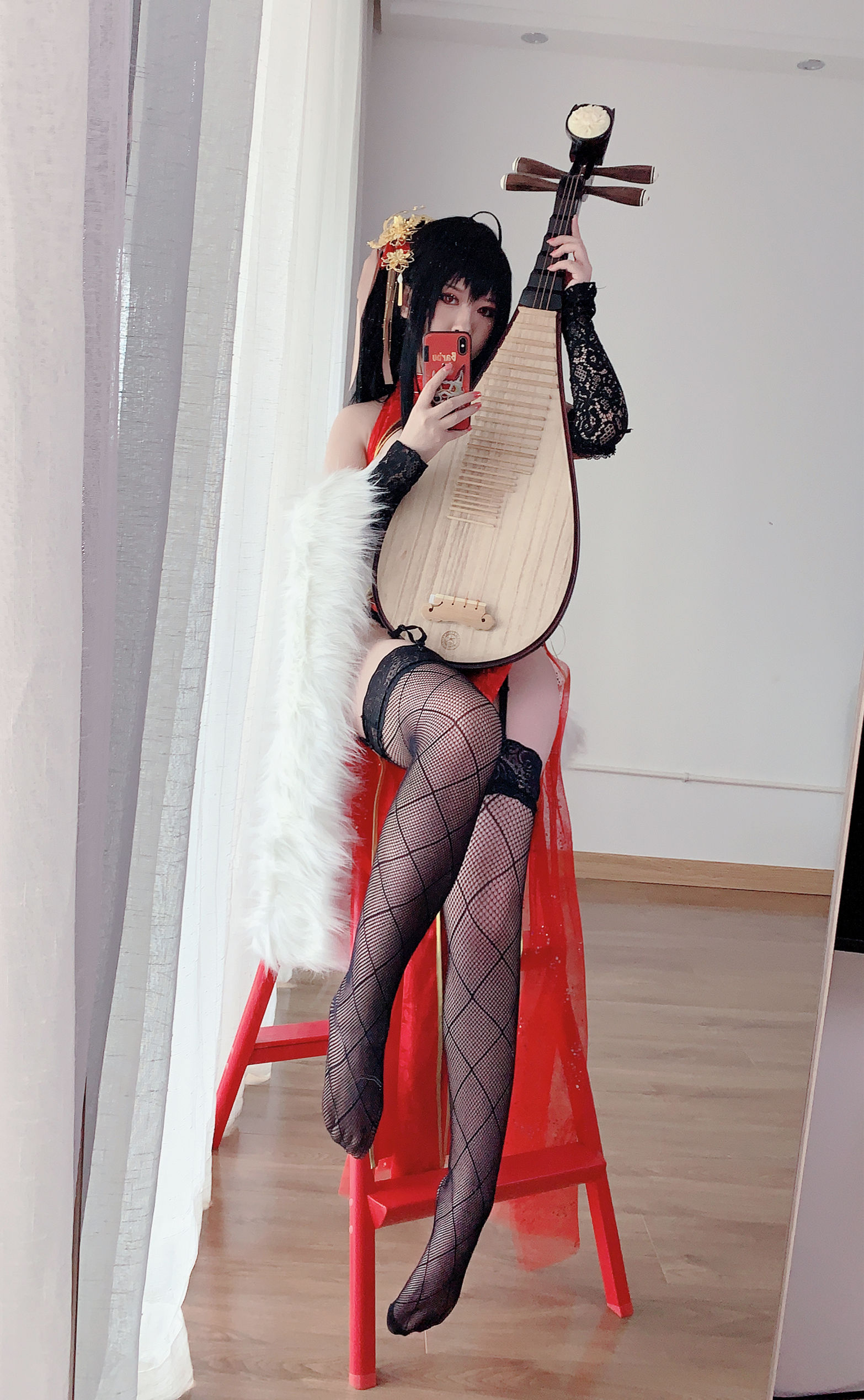 半半子 – 大凤旗袍 Cosplay-第4张