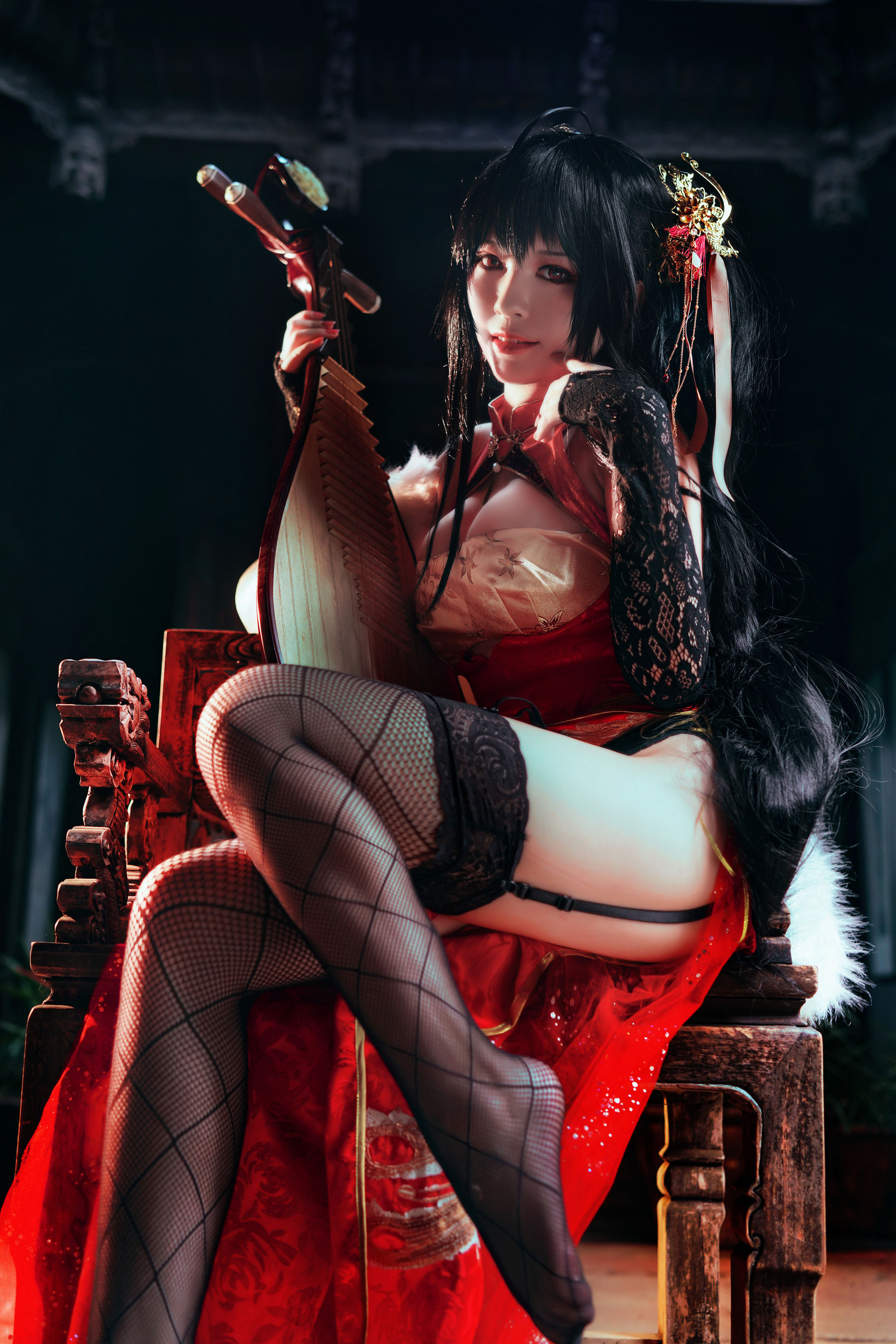 半半子 – 大凤旗袍 Cosplay-第3张