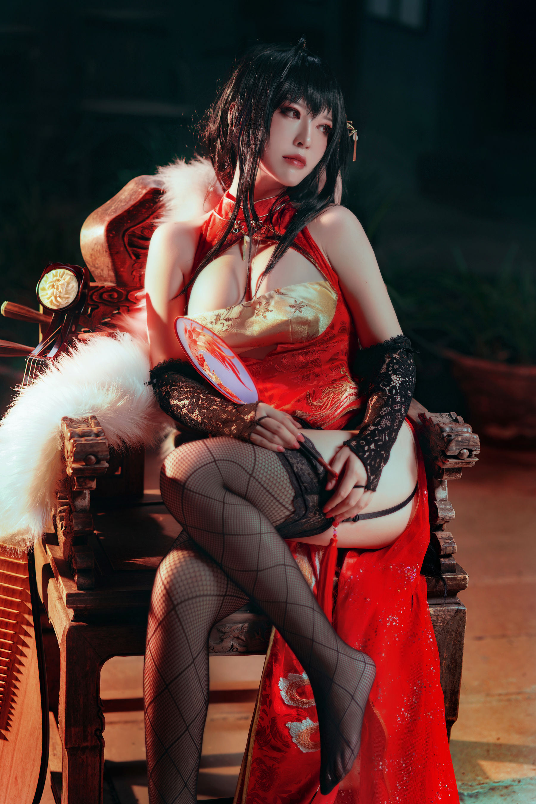 半半子 – 大凤旗袍 Cosplay-第26张