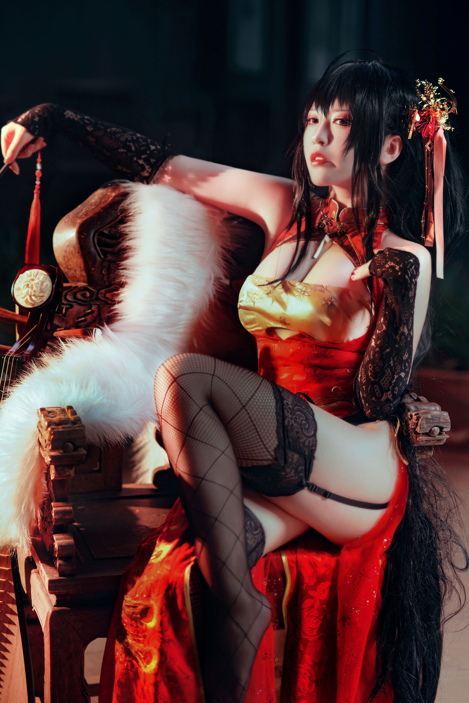 半半子 – 大凤旗袍 Cosplay-第28张