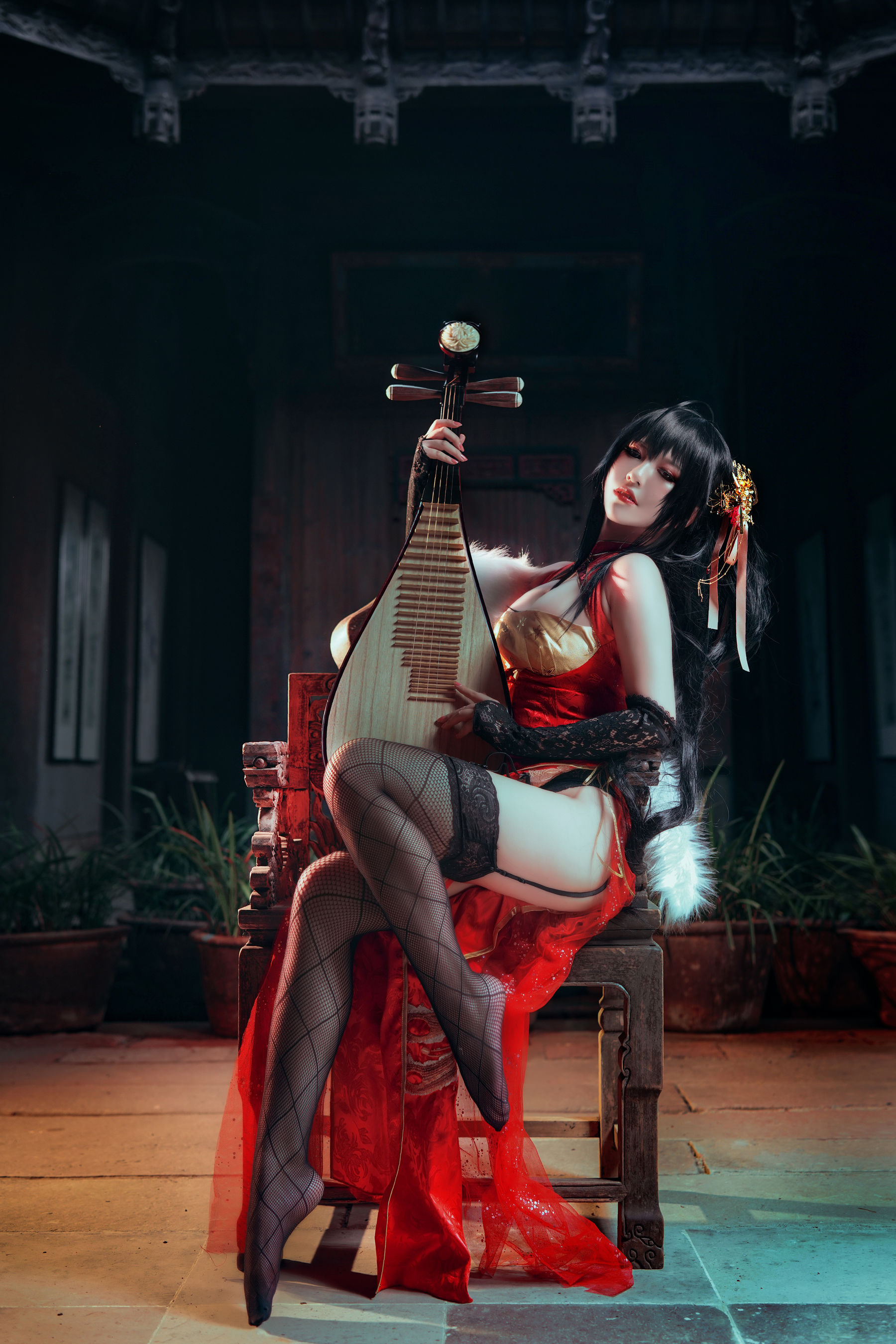 半半子 – 大凤旗袍 Cosplay-第2张