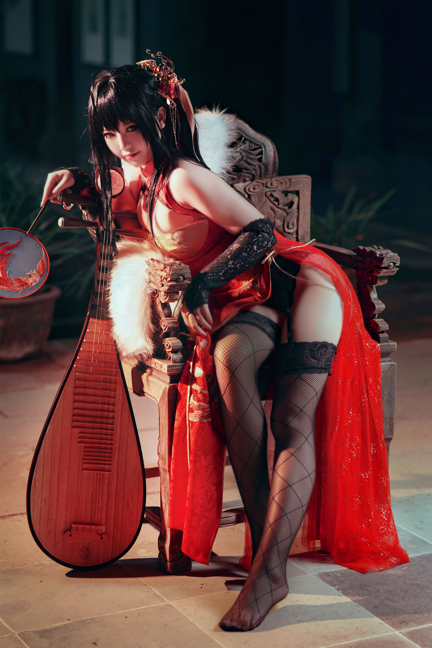 半半子 – 大凤旗袍 Cosplay-第32张
