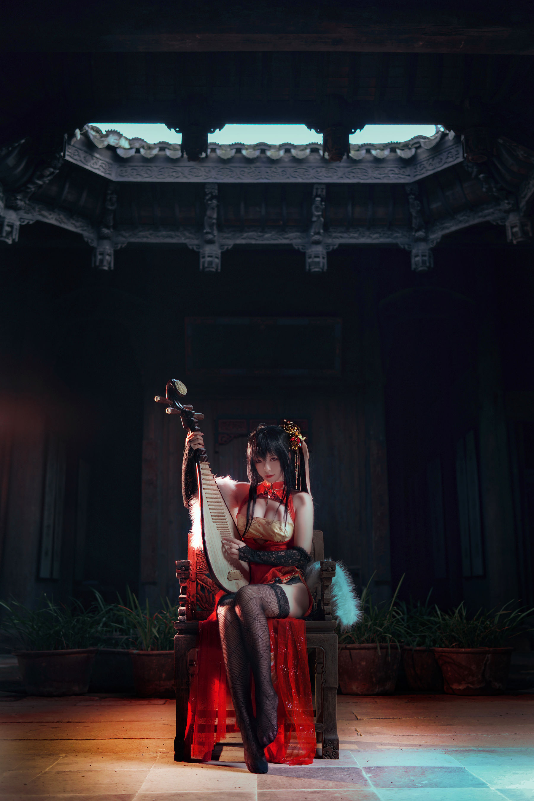 半半子 – 大凤旗袍 Cosplay-第38张