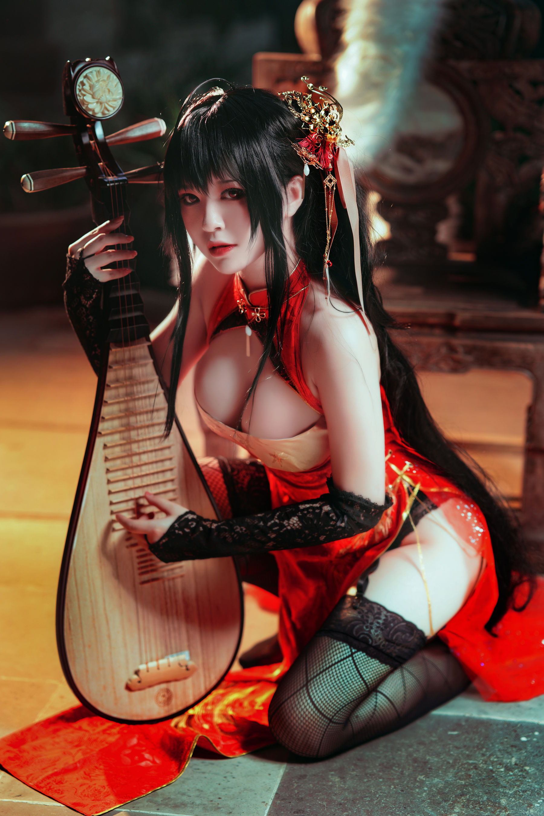 半半子 – 大凤旗袍 Cosplay-第25张