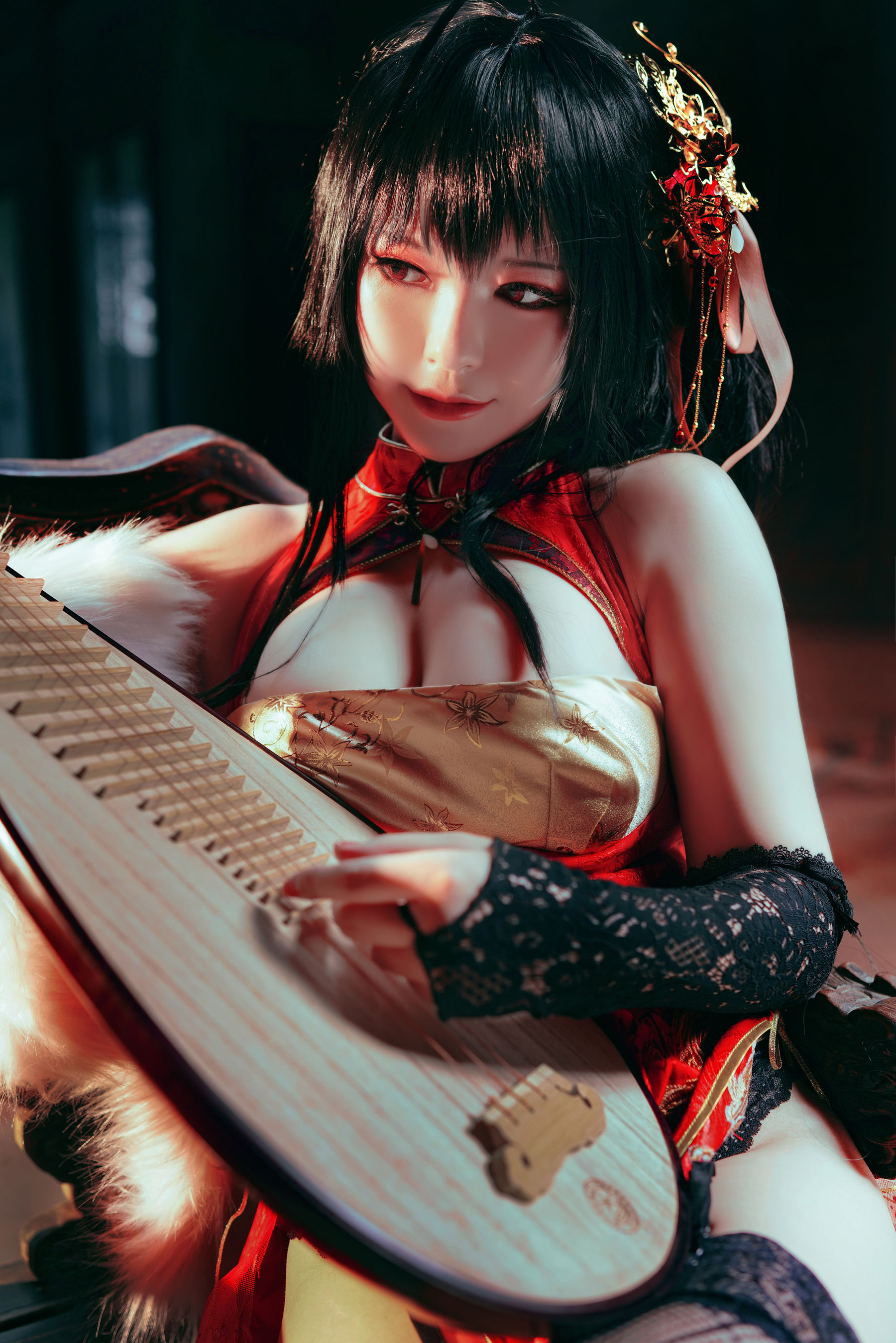 半半子 – 大凤旗袍 Cosplay-第11张