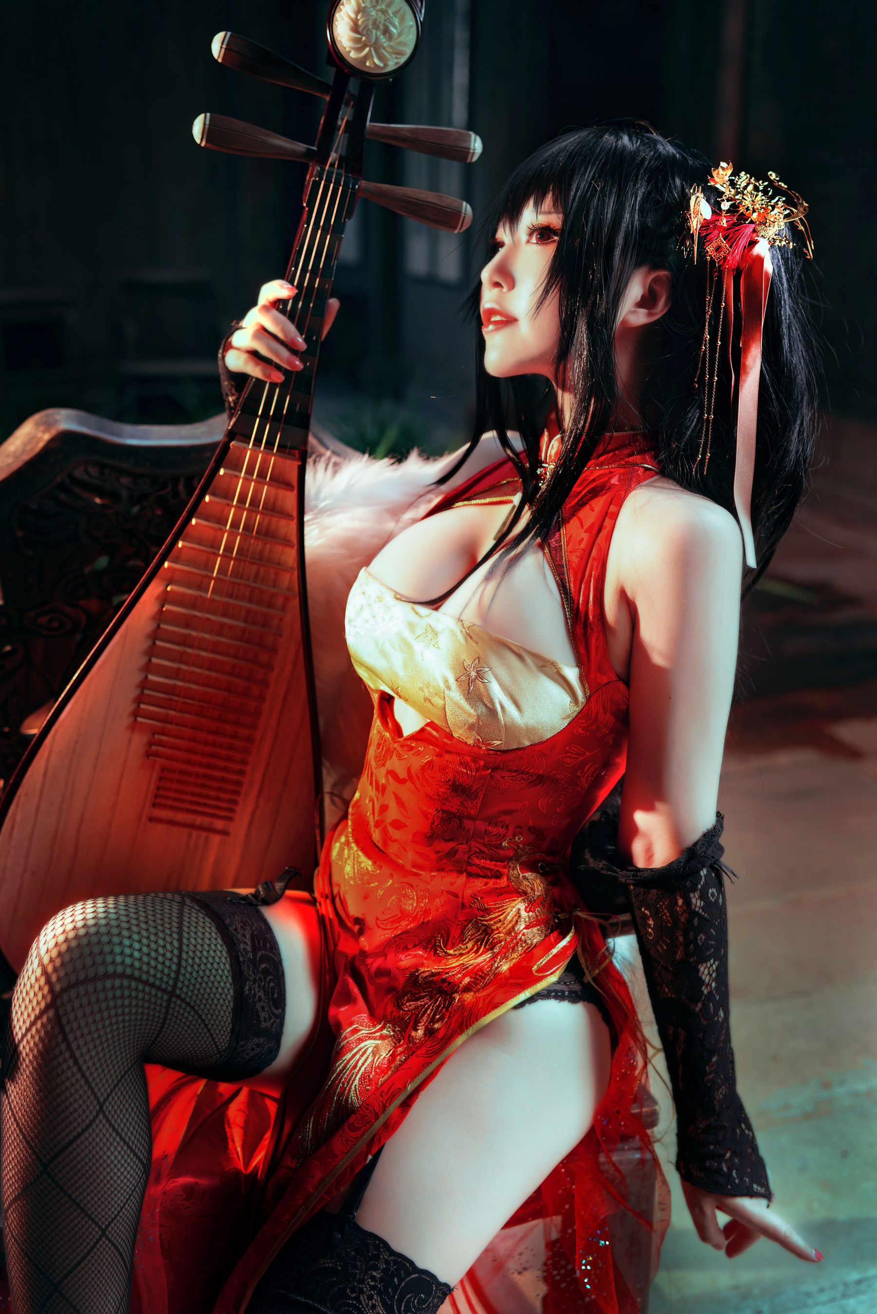 半半子 – 大凤旗袍 Cosplay-第8张