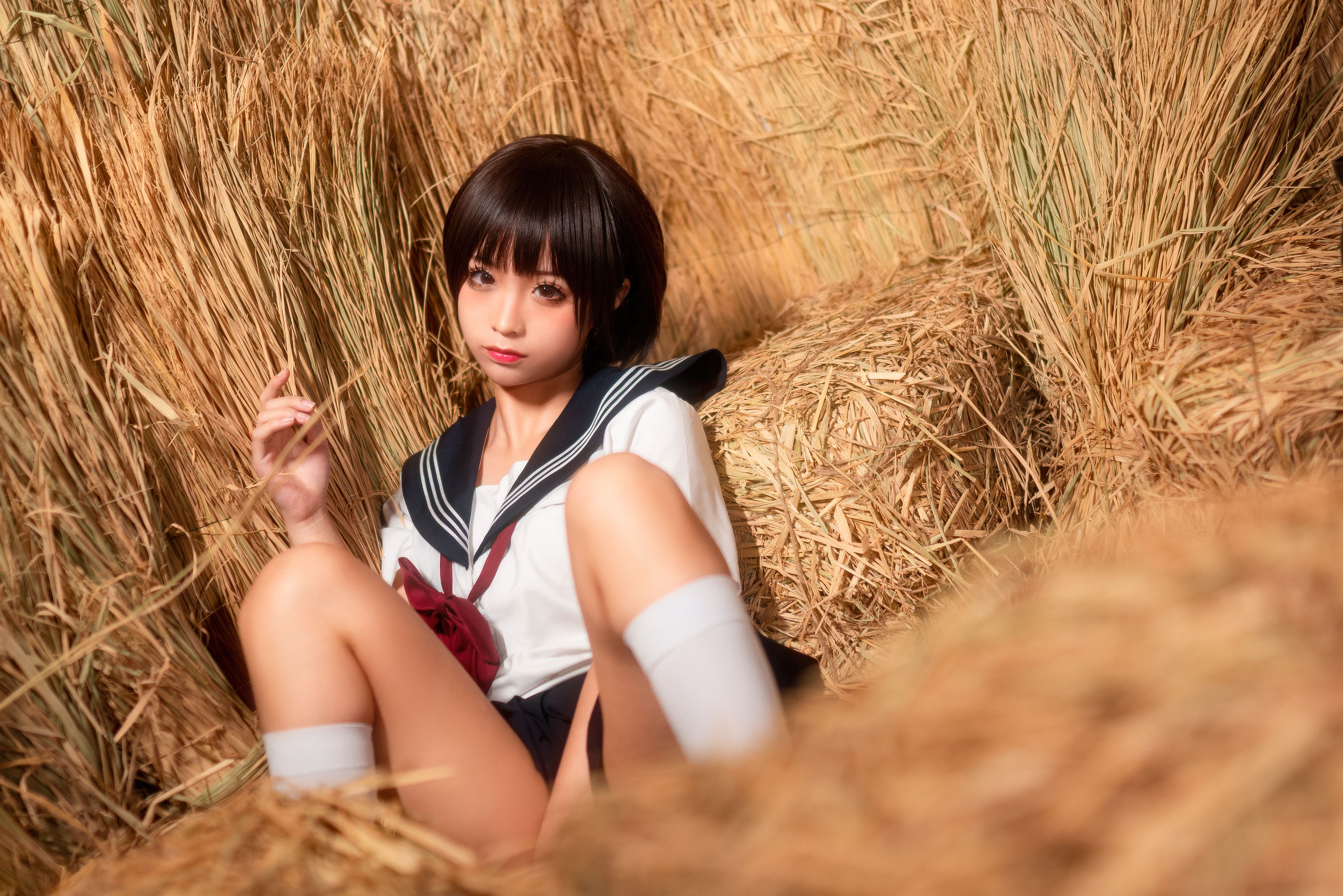 动漫博主蠢沫沫 稻草里的少女 Cosplay-第50张