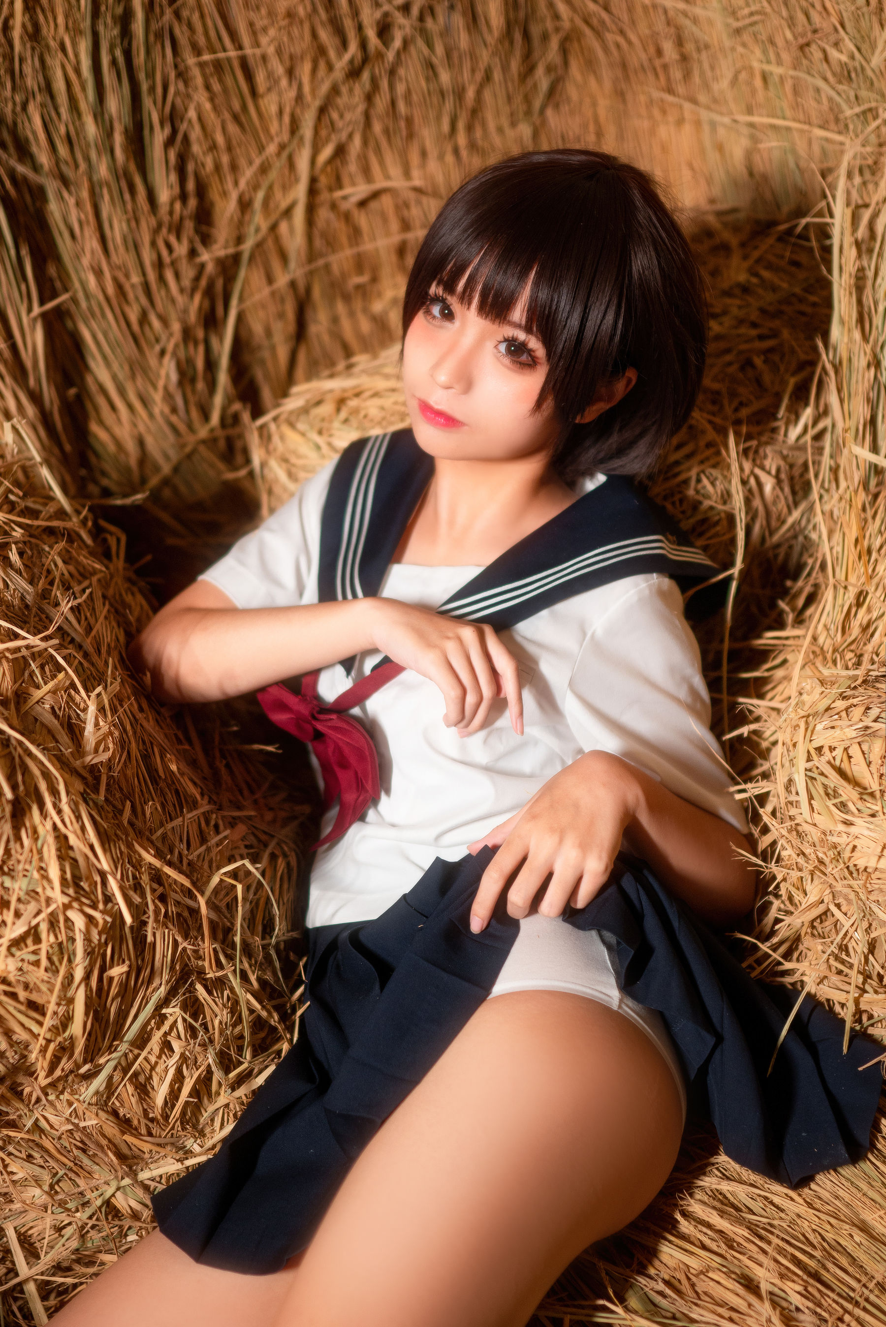 动漫博主蠢沫沫 稻草里的少女 Cosplay-第1张