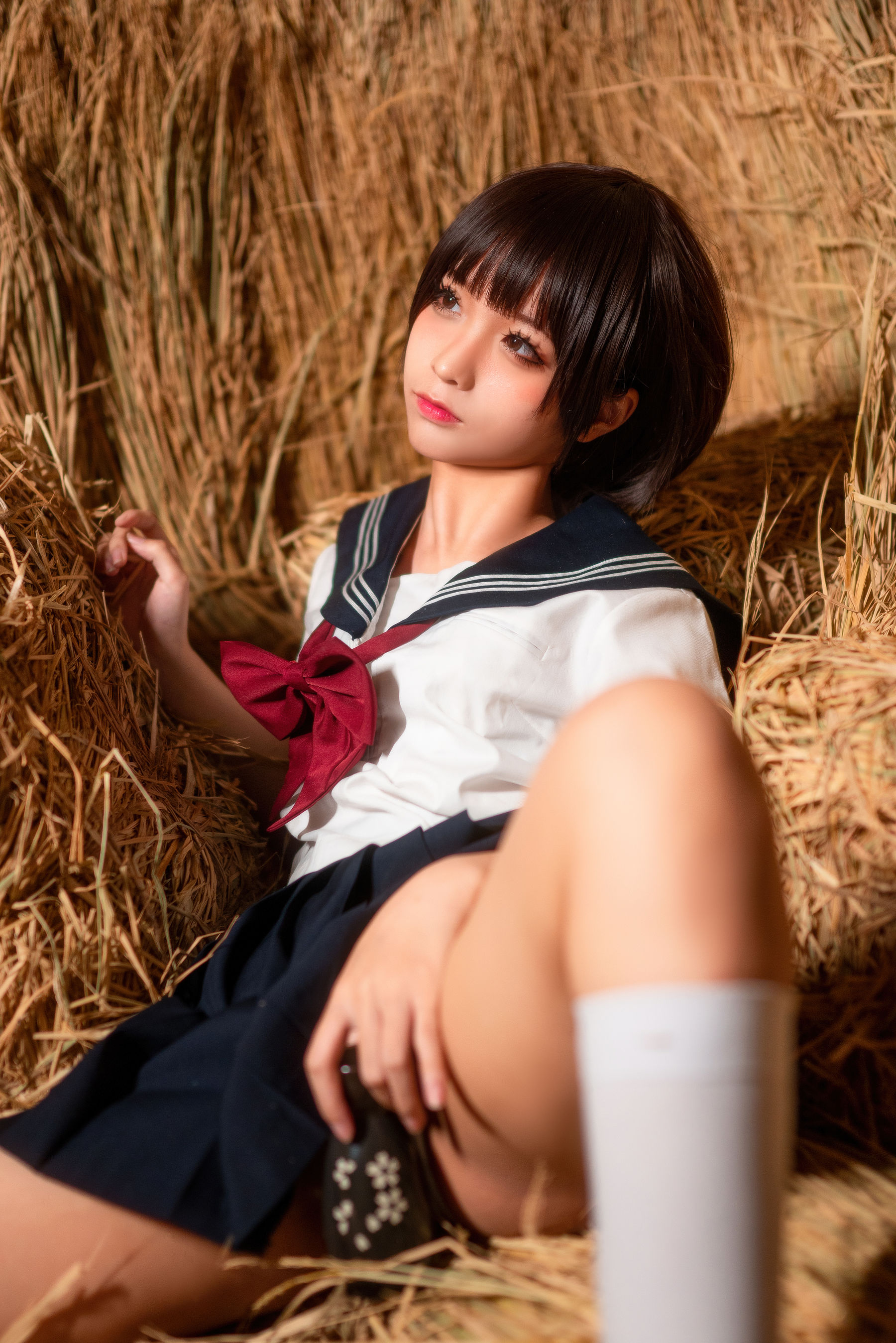 动漫博主蠢沫沫 稻草里的少女 Cosplay-第2张