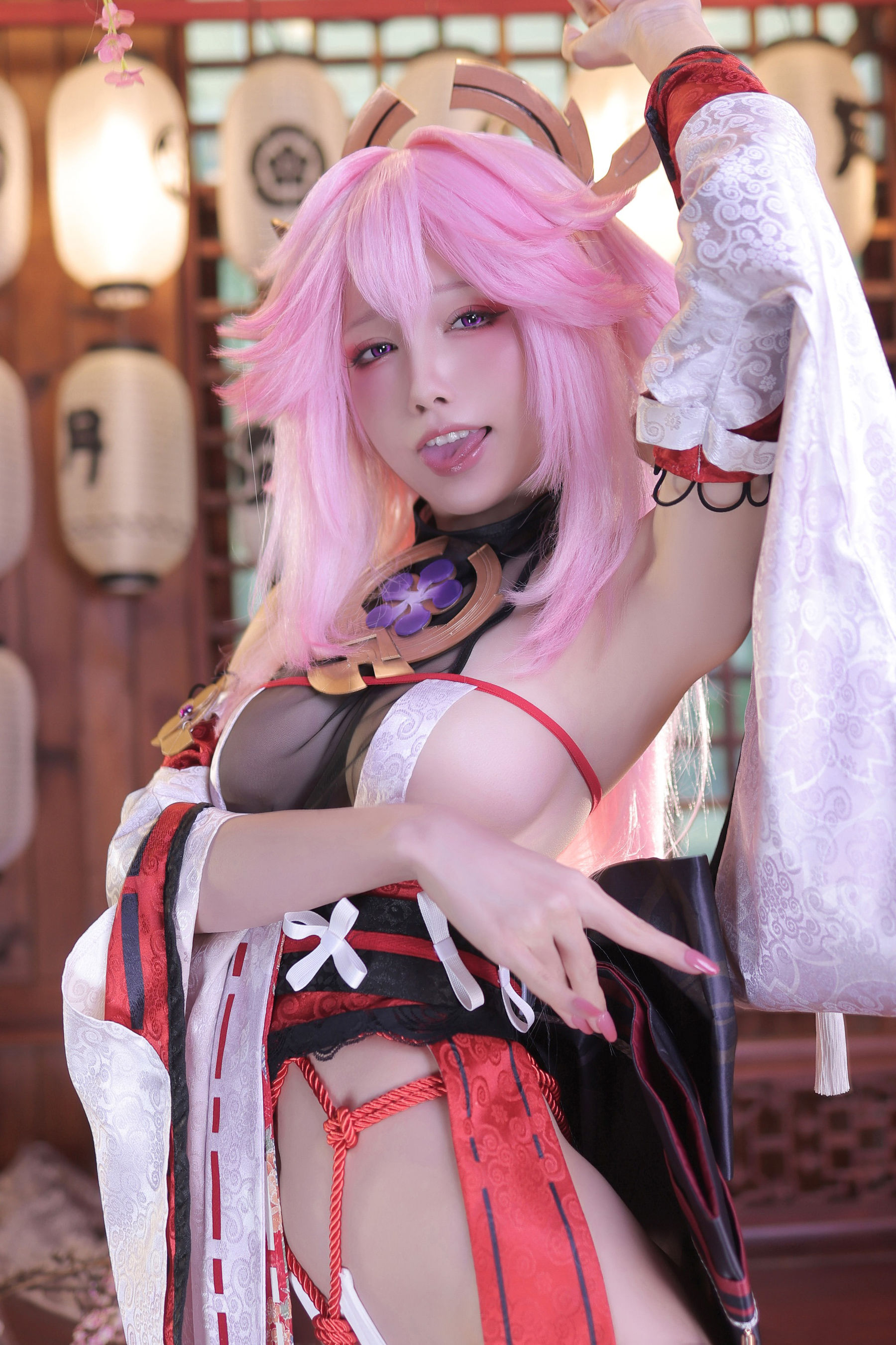 动漫博主水淼aqua – 新原神八重神子 Cosplay-第6张