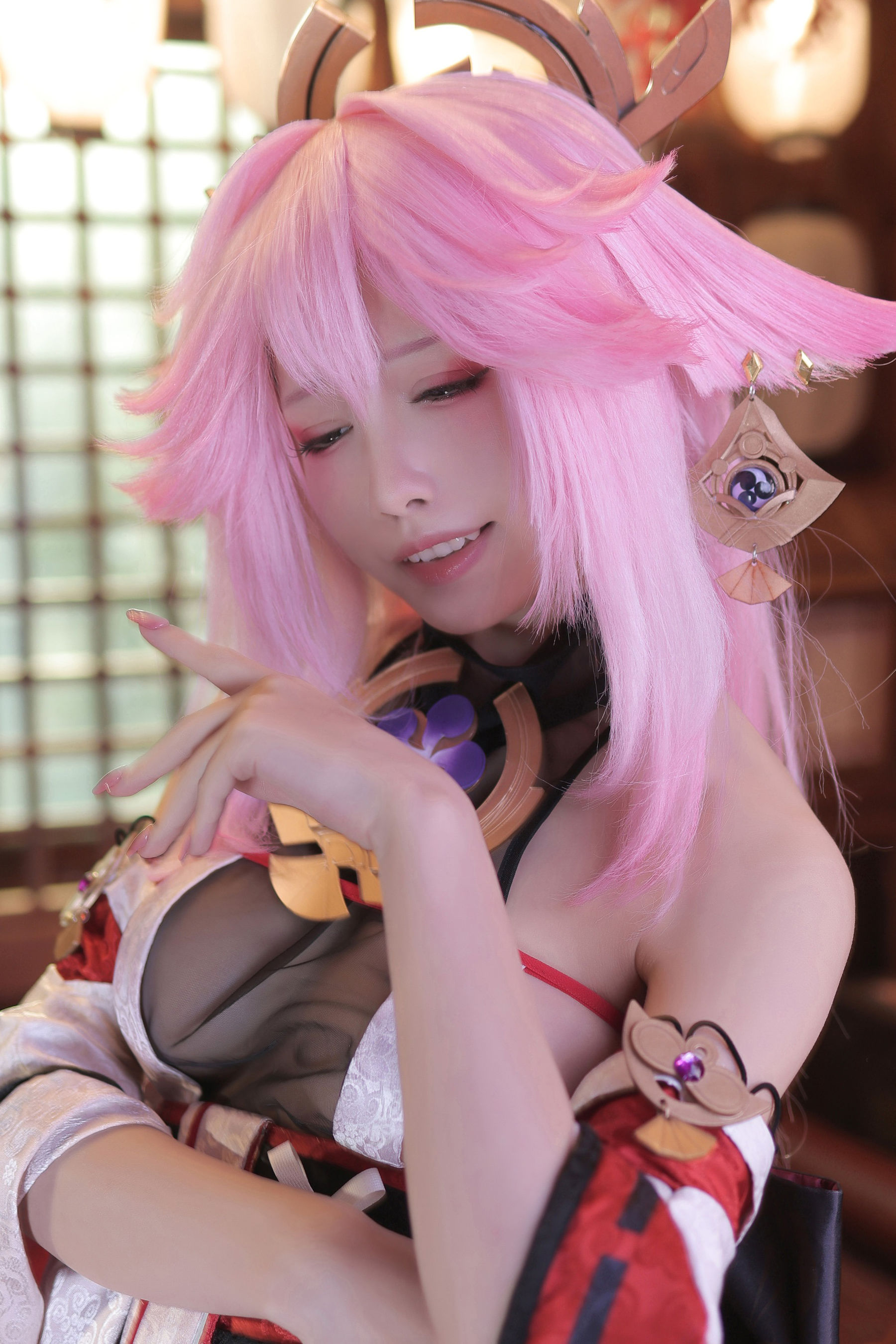 动漫博主水淼aqua – 新原神八重神子 Cosplay-第3张