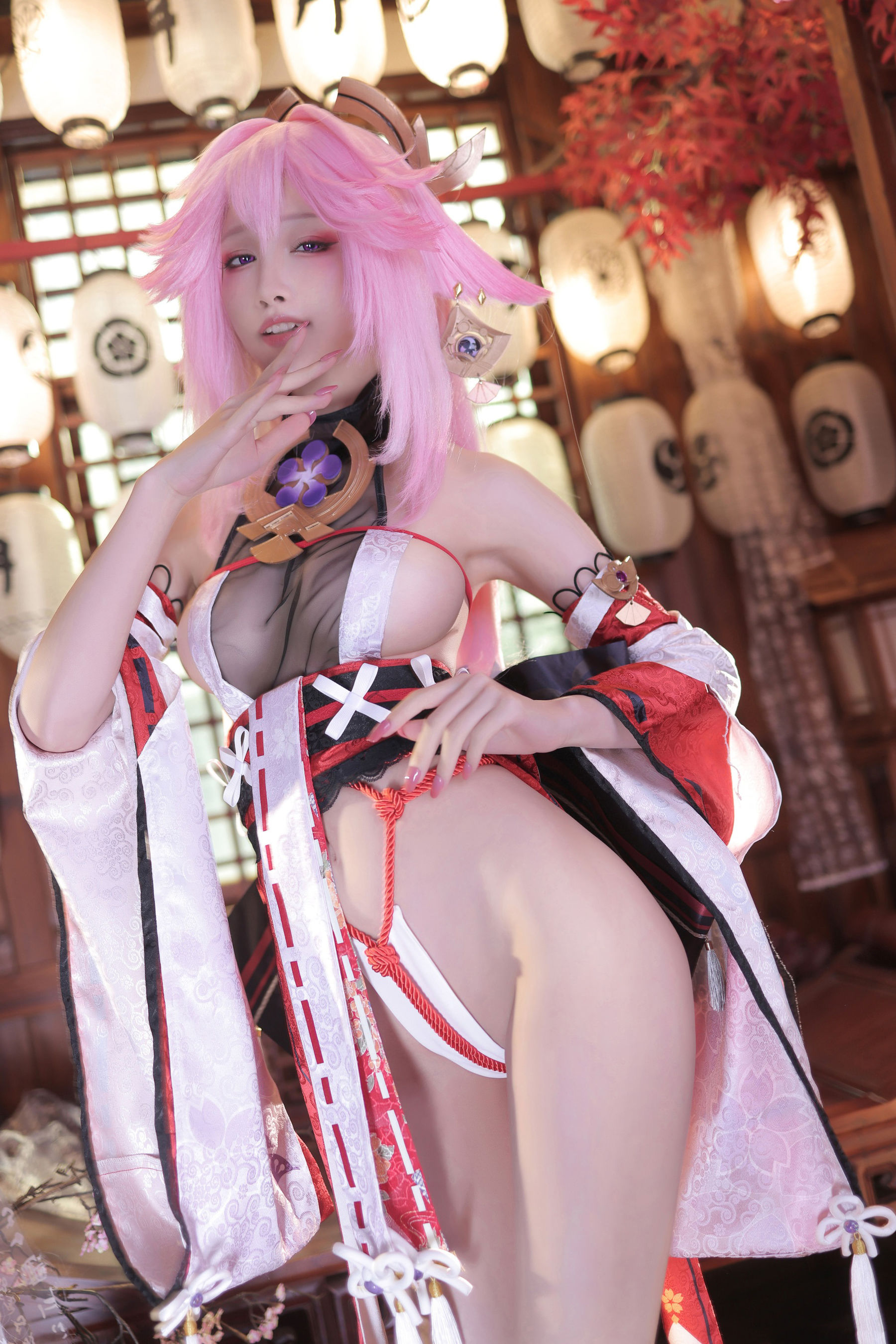 动漫博主水淼aqua – 新原神八重神子 Cosplay-第72张