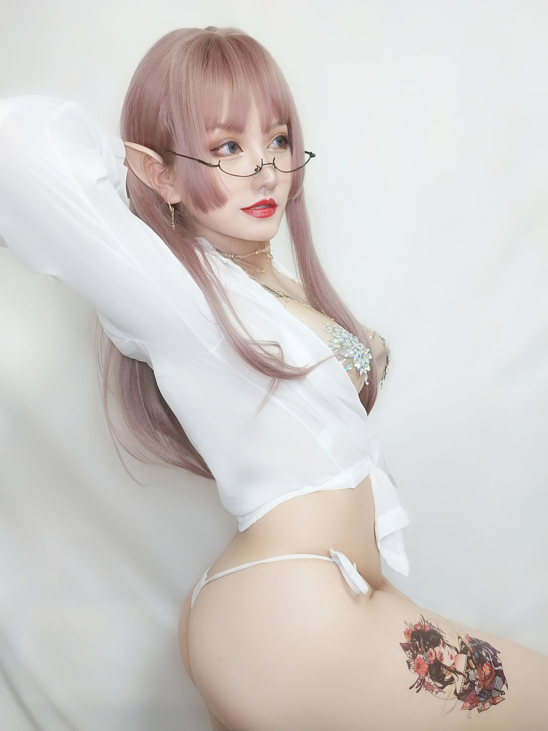夏鸽鸽不想起床 纹身水钻 Cosplay-第2张
