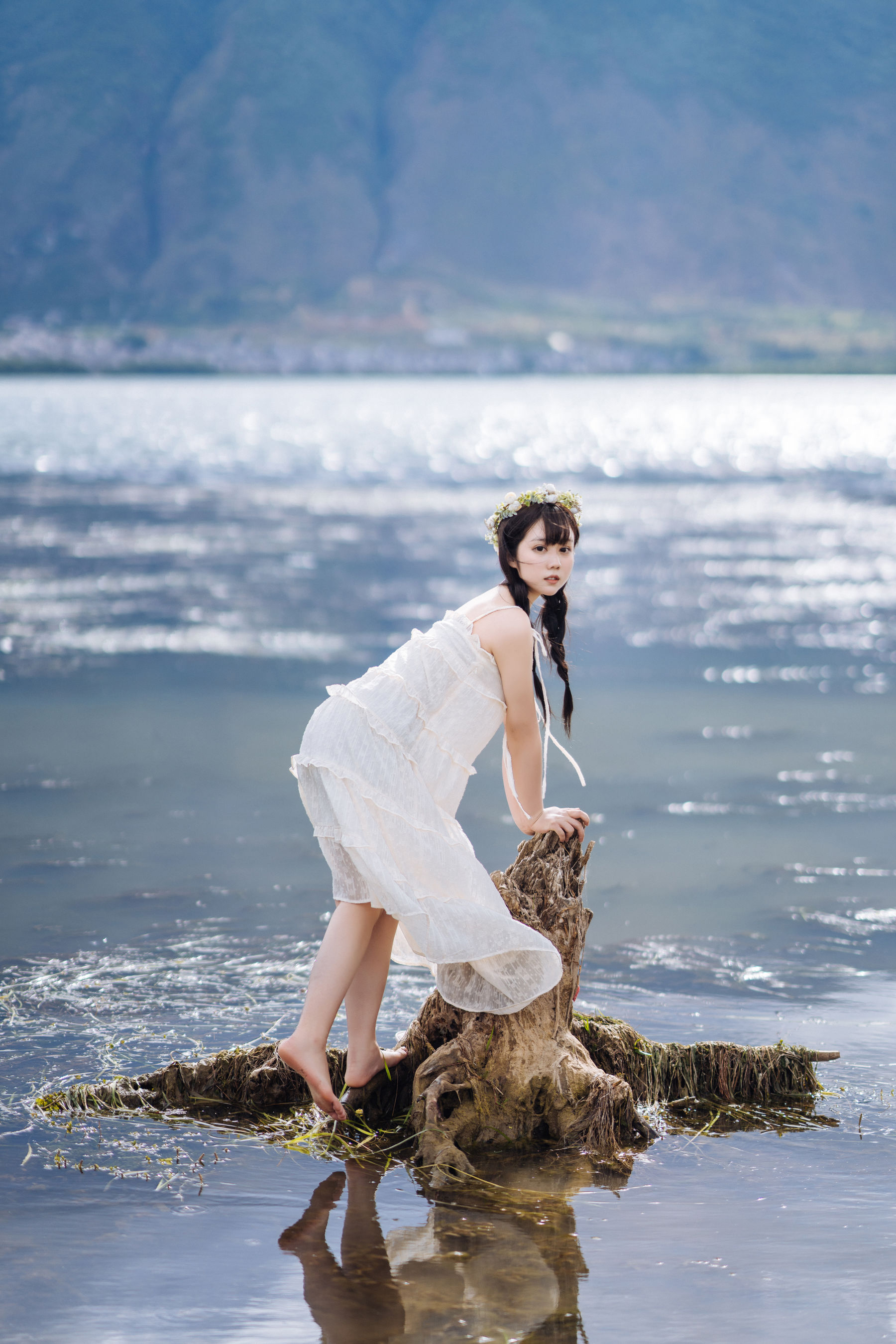 微博福利姬镜酱 – 静夏之花环女孩 Cosplay-第1张