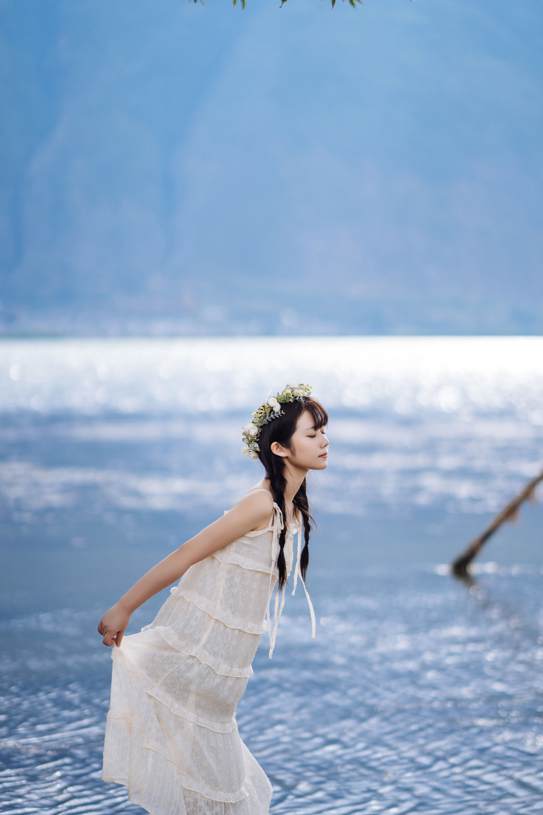微博福利姬镜酱 – 静夏之花环女孩 Cosplay-第8张