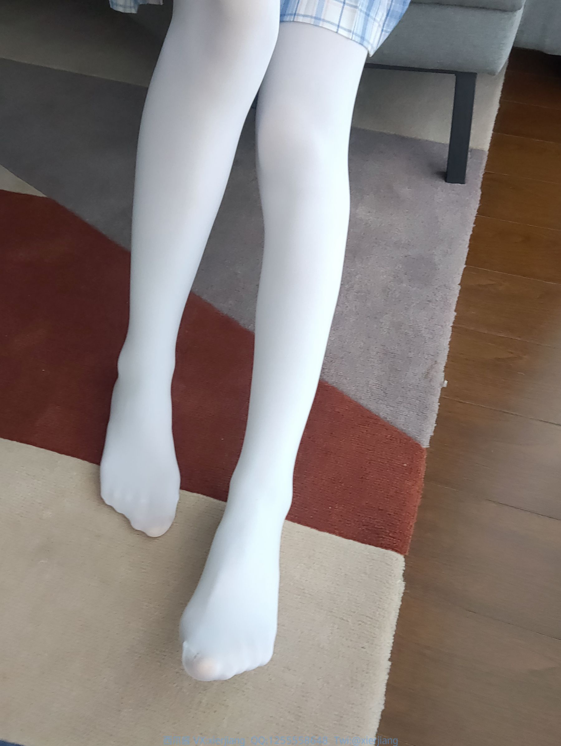 微博萌妹子西尔酱 – 棉花糖白丝JK Cosplay-第5张