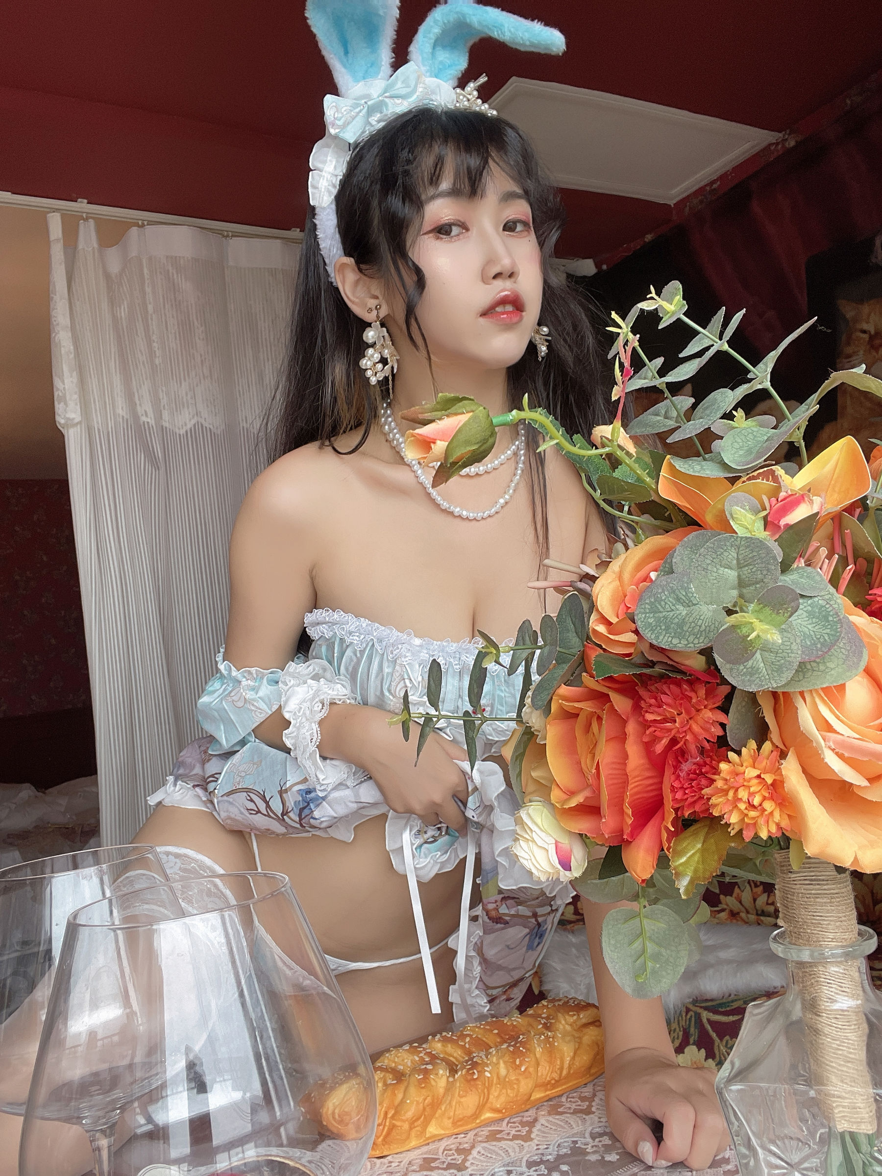 微博人气Coser不呆猫 – 兔子女友 Cosplay-第32张